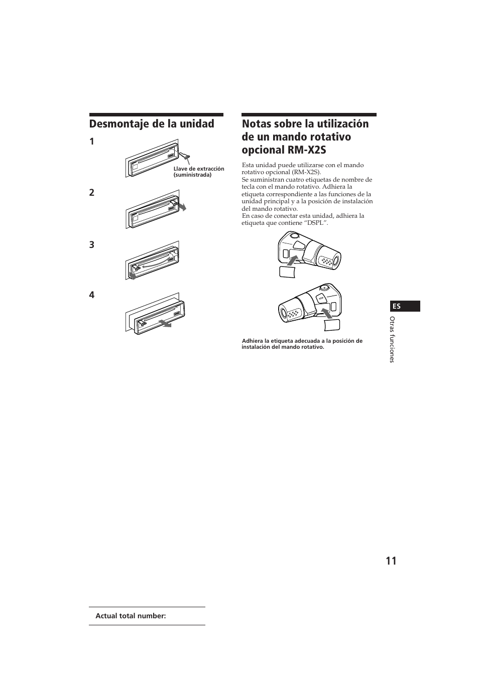 Desmontaje de la unidad | Sony CDX-5100 User Manual | Page 25 / 31