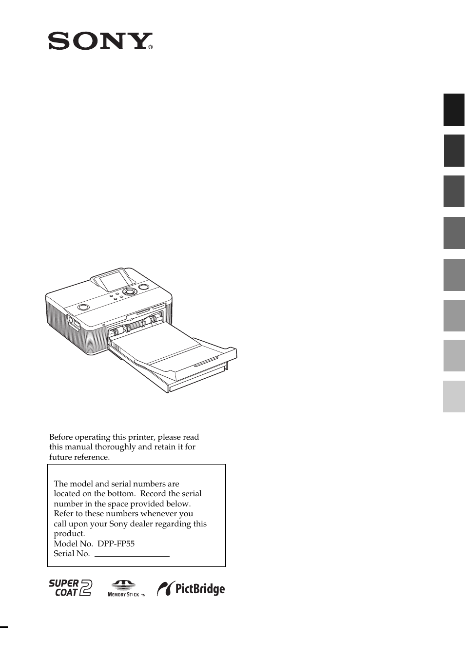 Sony DPP-FP55 User Manual | 92 pages