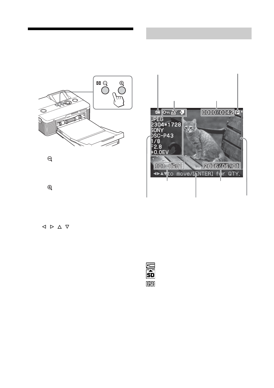 Using the lcd screen, An image preview | Sony DPP-FP55 User Manual | Page 24 / 92