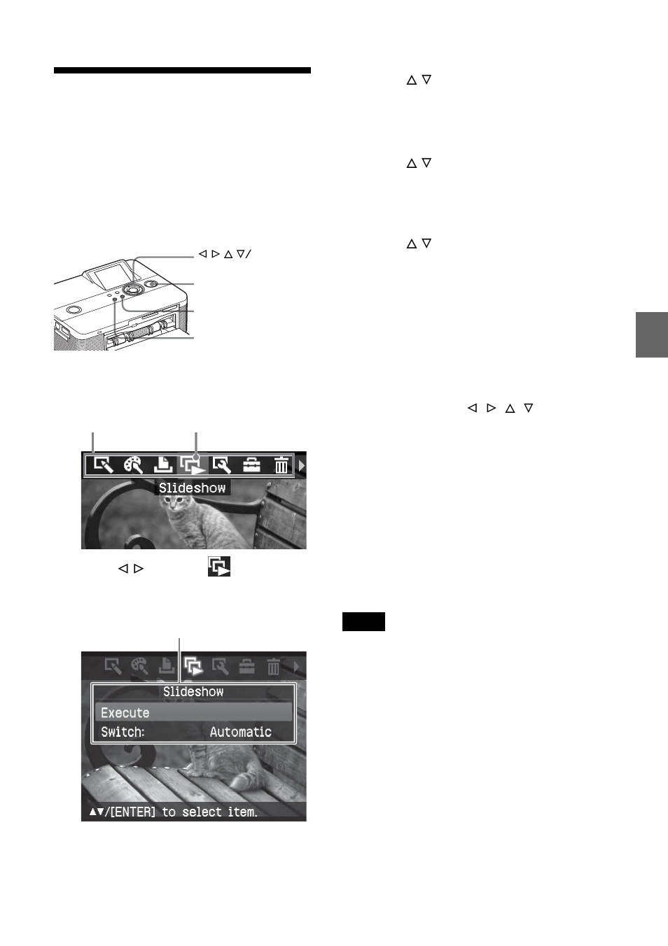 Viewing a slideshow | Sony DPP-FP55 User Manual | Page 37 / 92