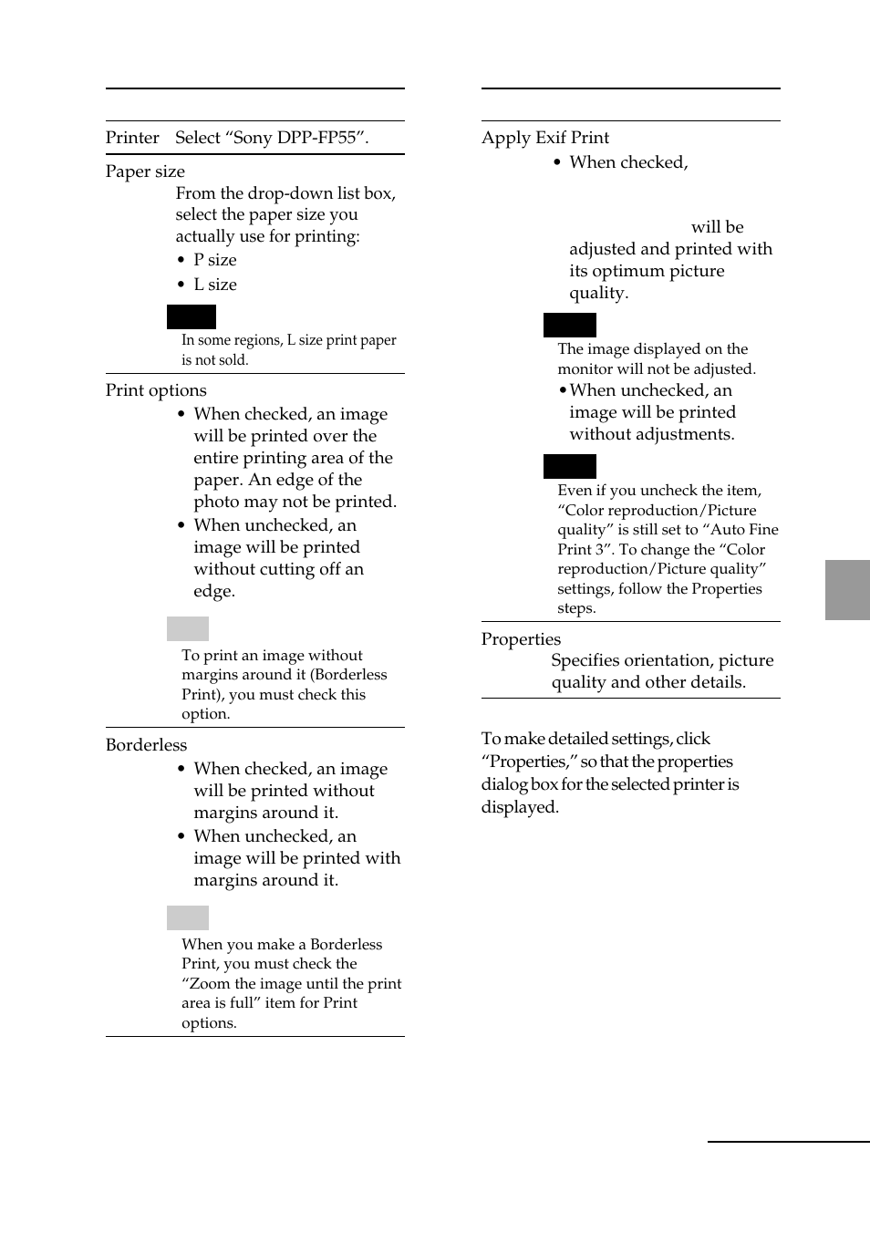 Sony DPP-FP55 User Manual | Page 55 / 92