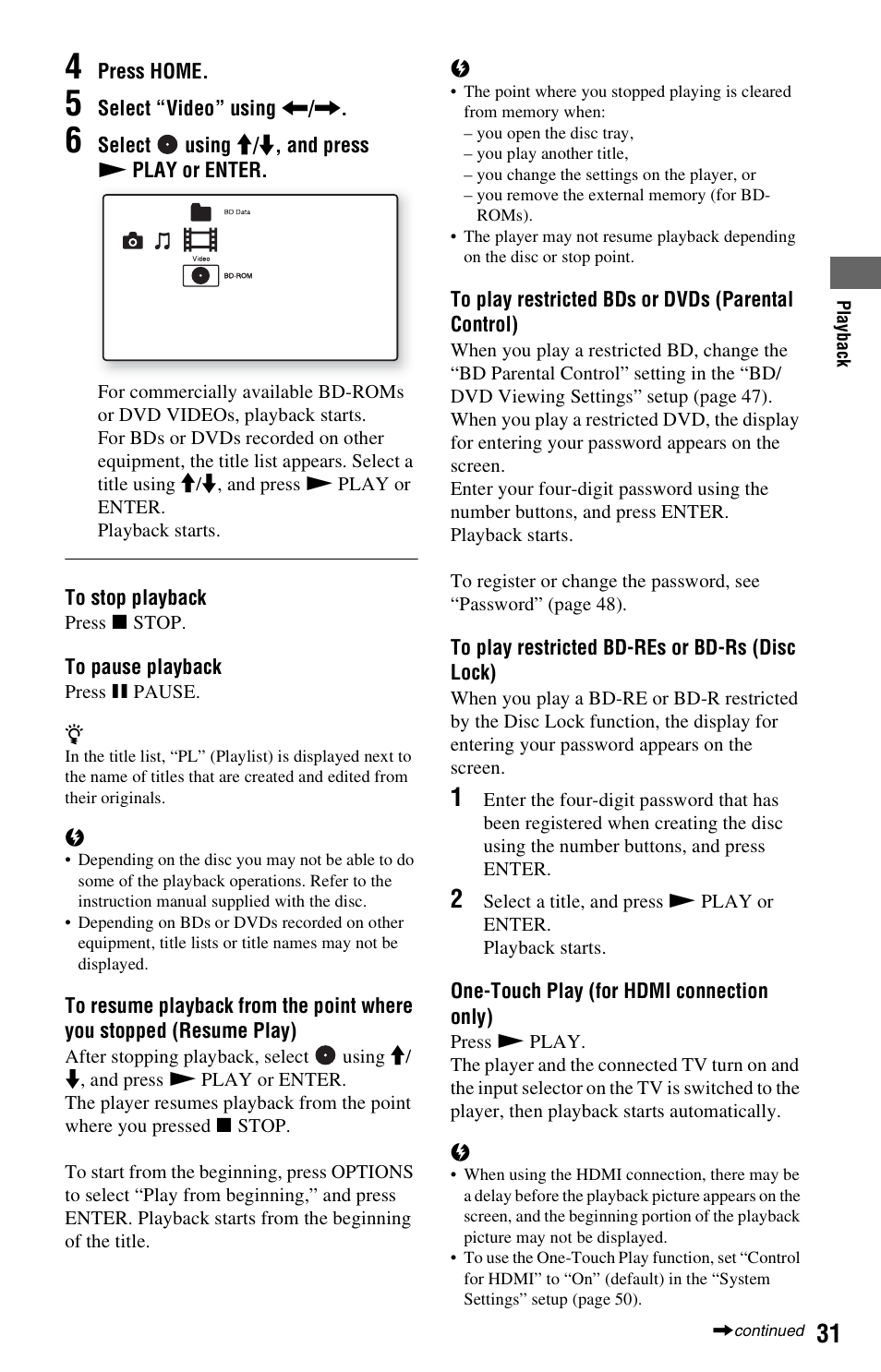 E 31 | Sony BDP-S360 User Manual | Page 31 / 79