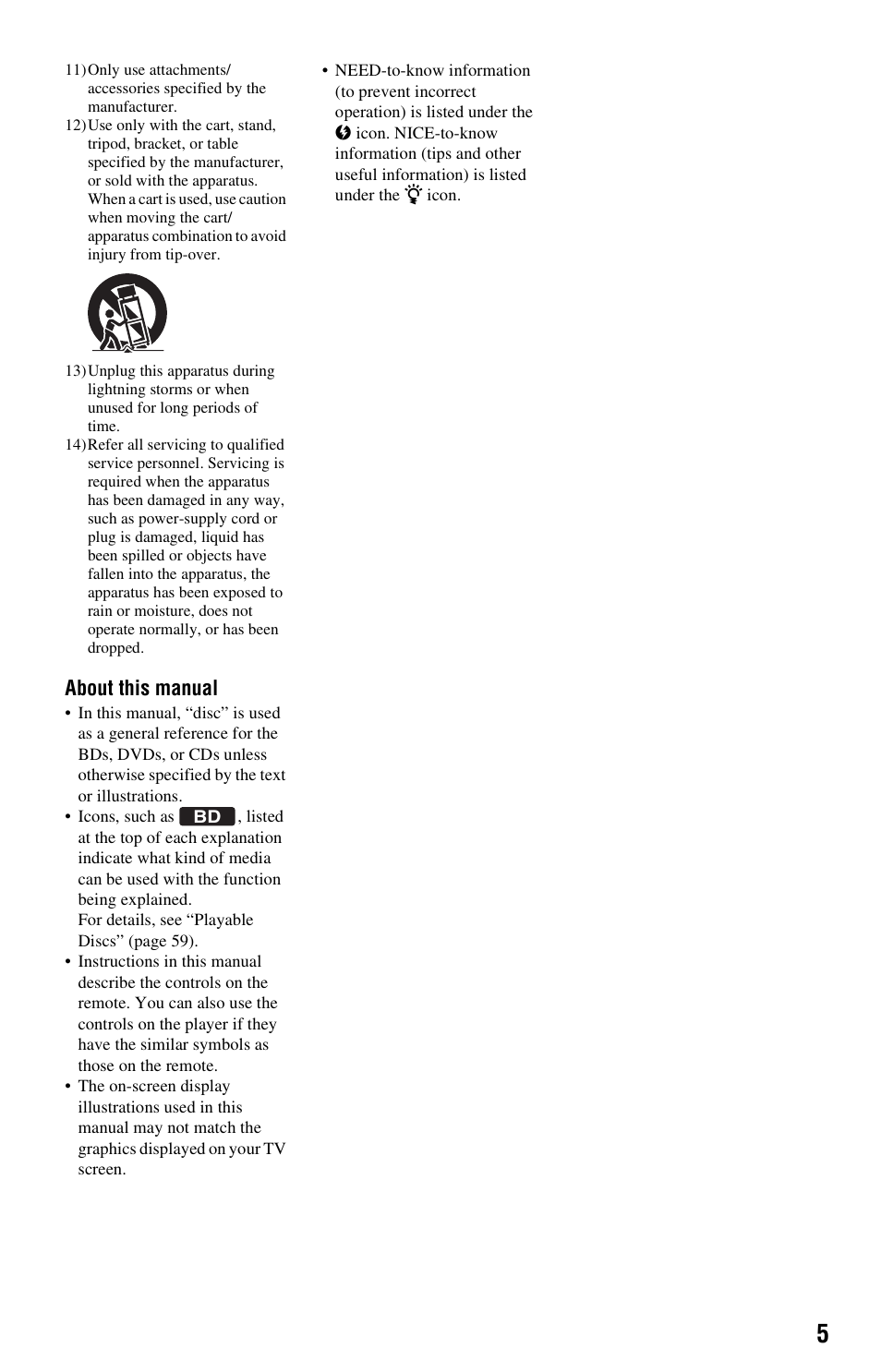 About this manual | Sony BDP-S360 User Manual | Page 5 / 79