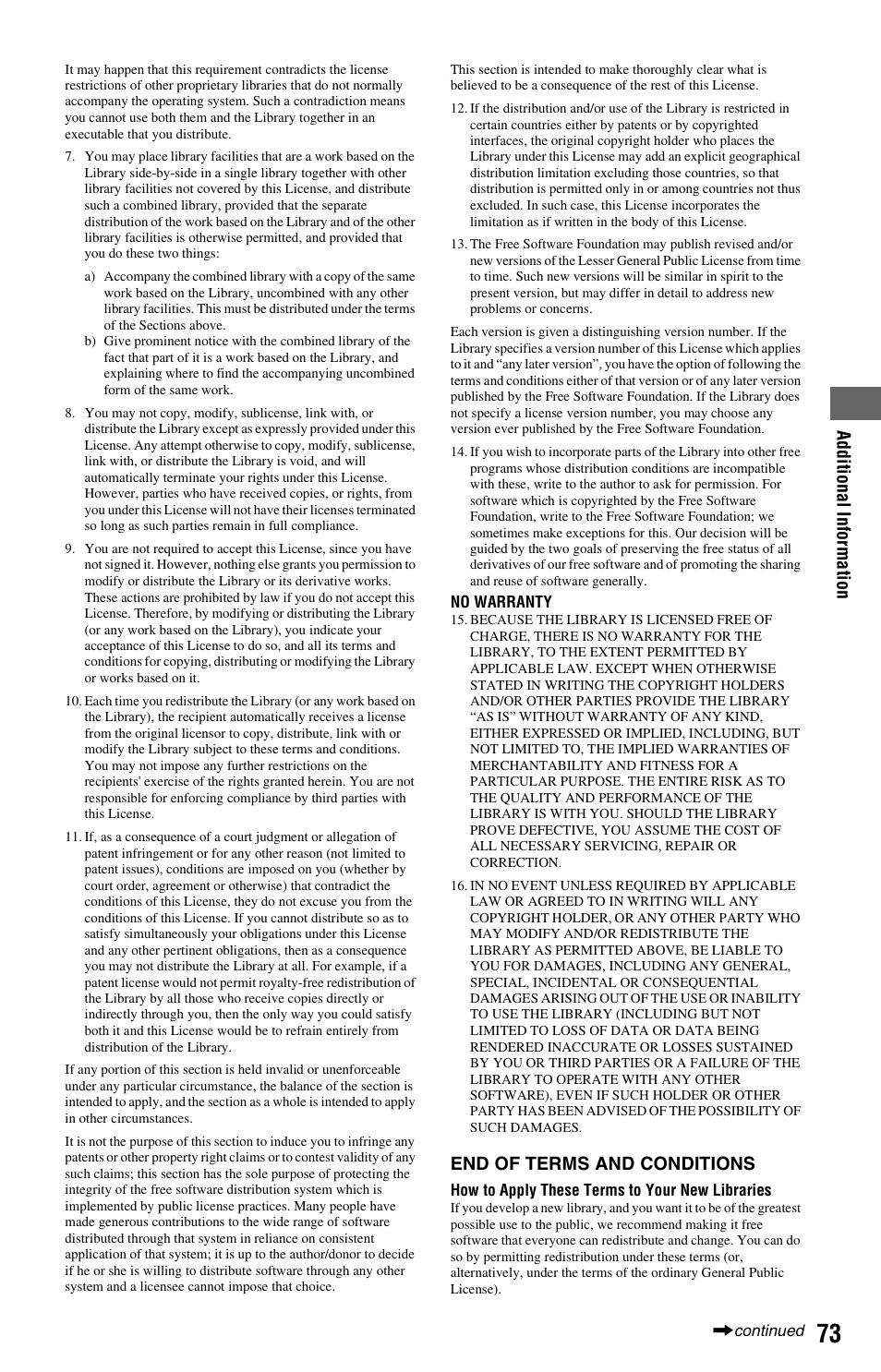 Sony BDP-S360 User Manual | Page 73 / 79