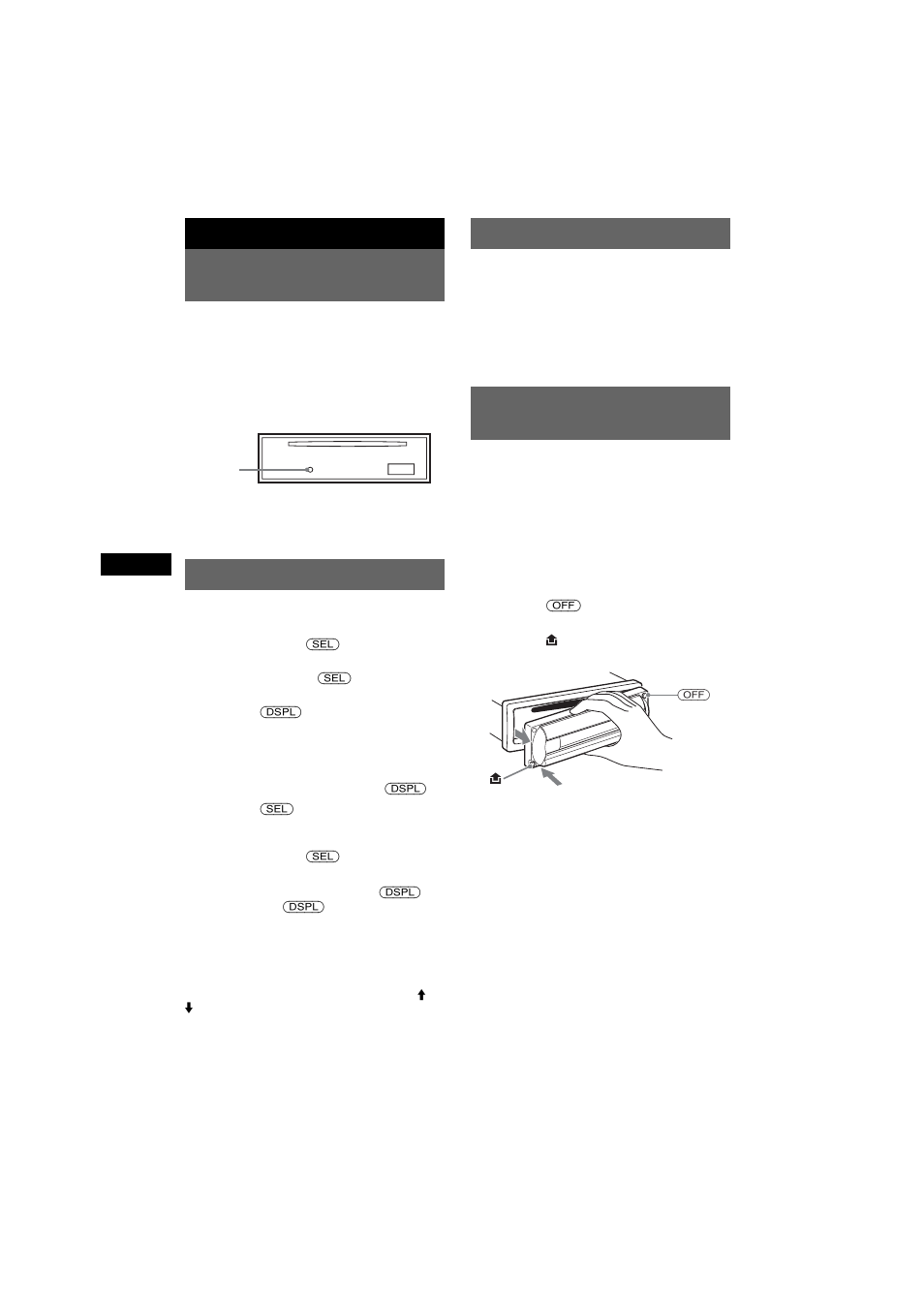Operazioni preliminari, Azzeramento dell’apparecchio, Regolazione dell’orologio | Modo demo, Rimozione del pannello anteriore | Sony CDX-R3350 User Manual | Page 62 / 100