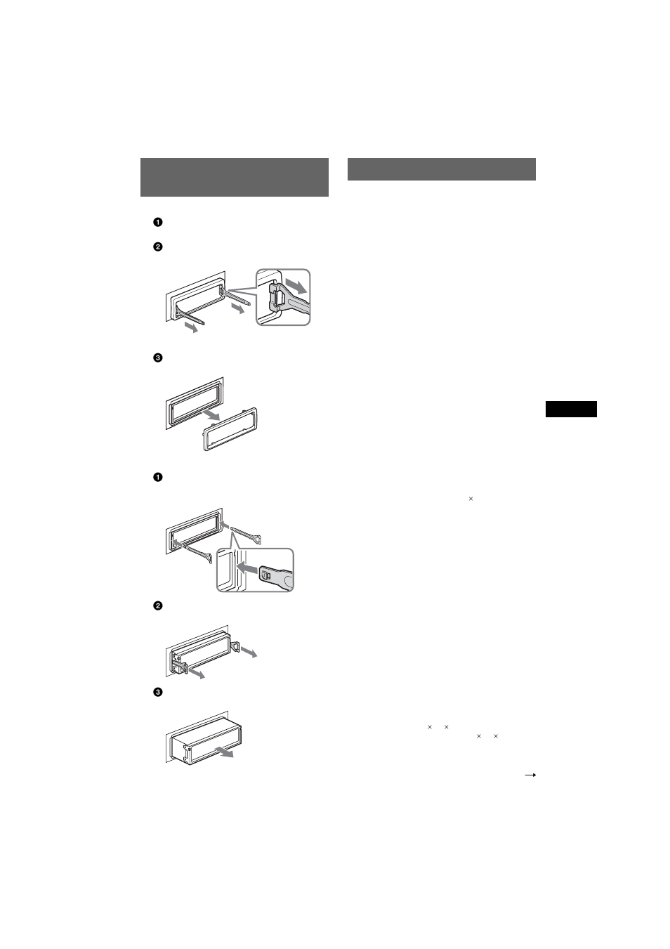 Rimozione dell’apparecchio, Caratteristiche tecniche | Sony CDX-R3350 User Manual | Page 75 / 100