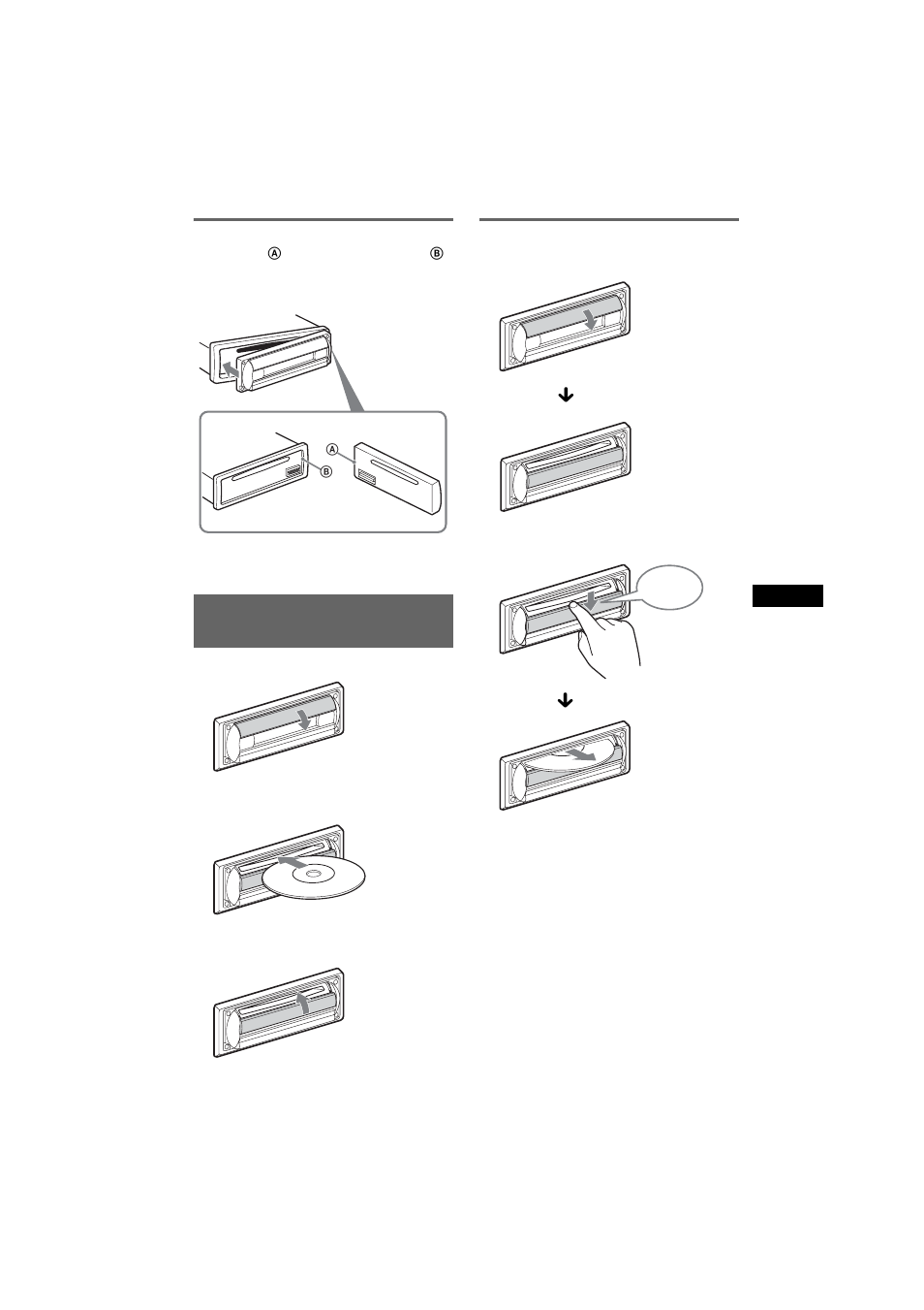 Het voorpaneel bevestigen, De disc in het apparaat plaatsen, De disc uitwerpen | Sony CDX-R3350 User Manual | Page 83 / 100