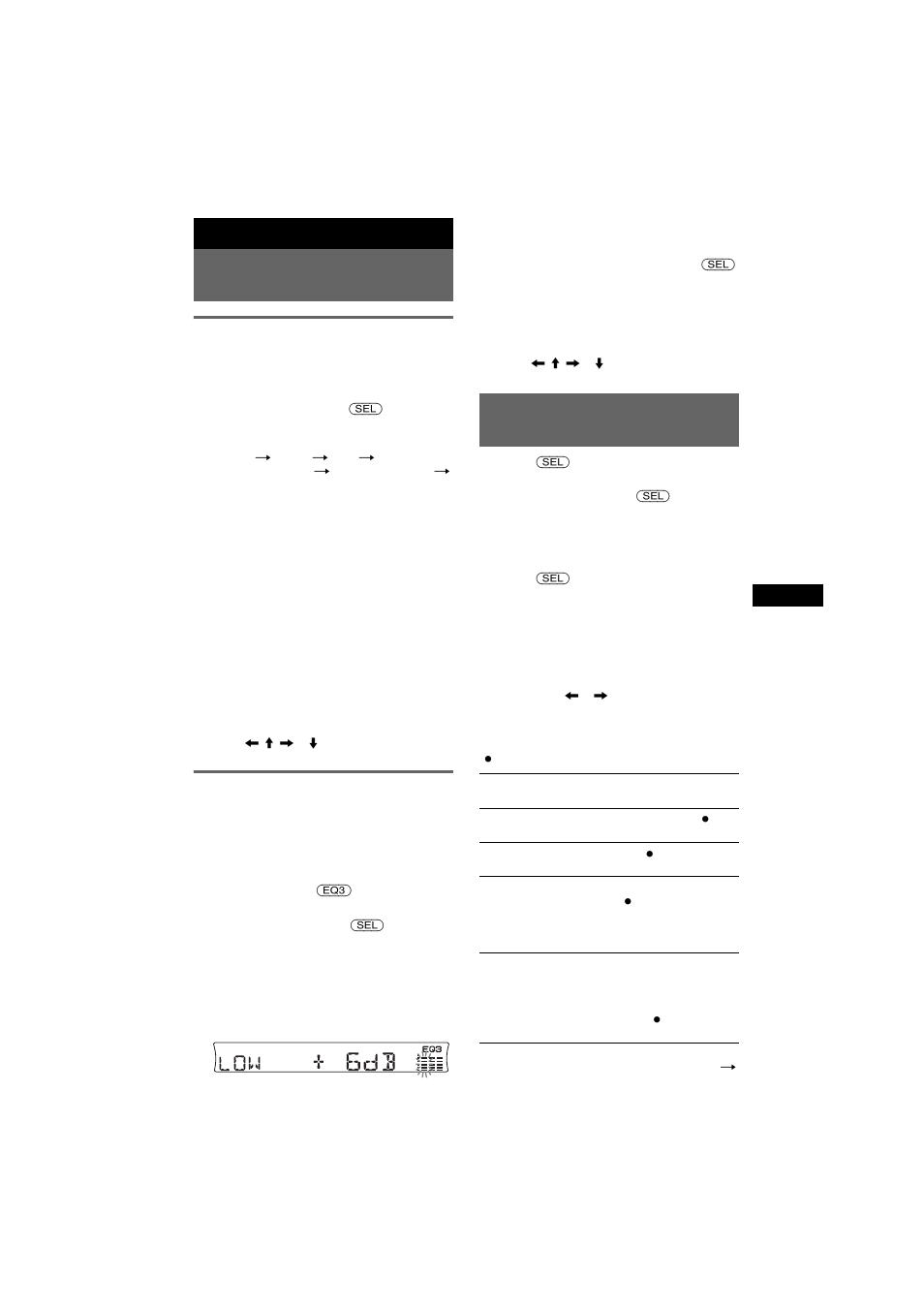 Andere functies, De geluidsinstellingen wijzigen, De geluidskenmerken wijzigen - bal/fad/sub | De equalizercurve aanpassen - eq3, Instelitems aanpassen - set, De geluidskenmerken wijzigen, Bal/fad/sub de equalizercurve aanpassen — eq3, Instelitems aanpassen — set, De geluidskenmerken wijzigen — bal/fad/sub, De equalizercurve aanpassen — eq3 | Sony CDX-R3350 User Manual | Page 89 / 100