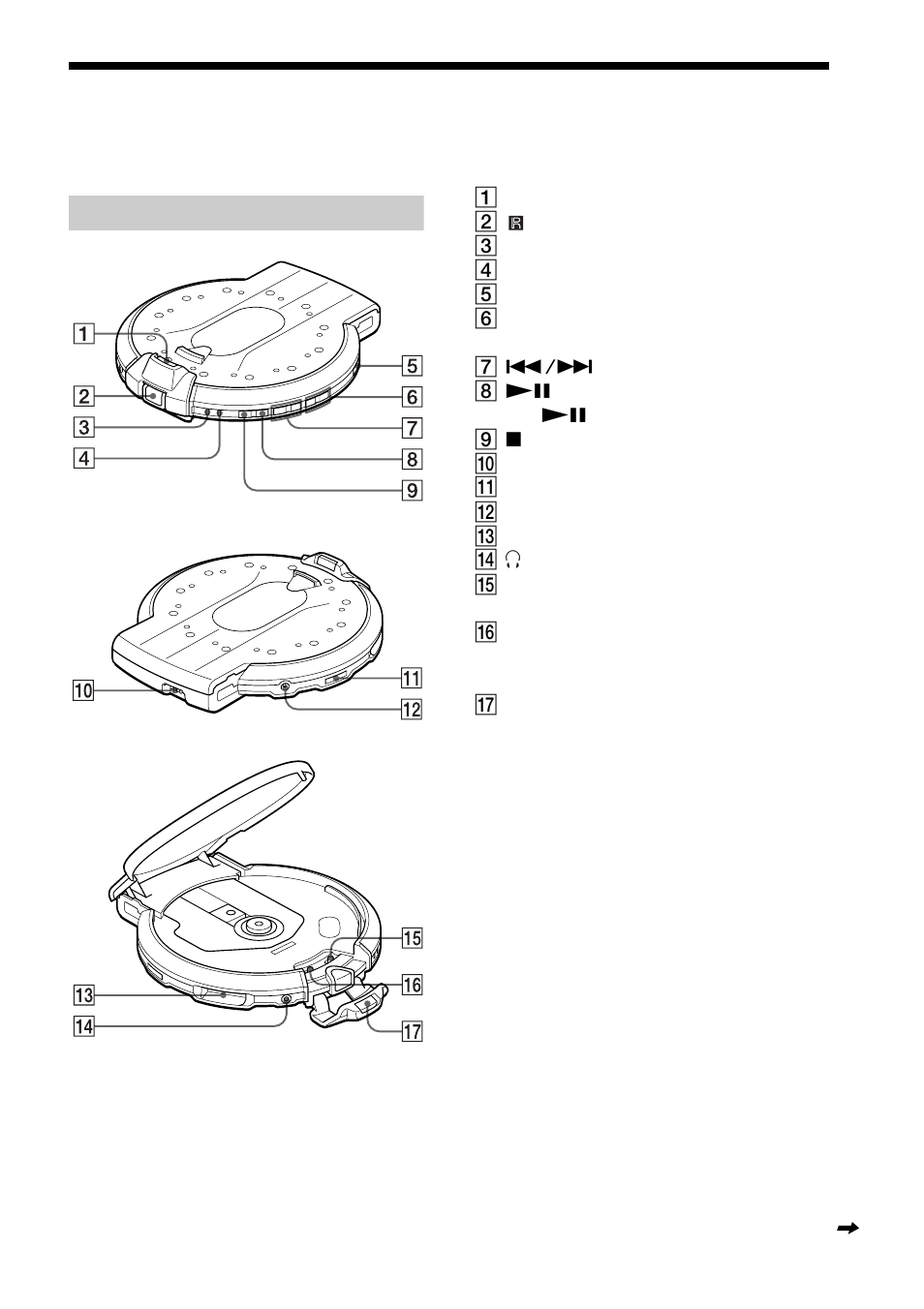 Index to parts and controls | Sony D-VM1 User Manual | Page 11 / 80