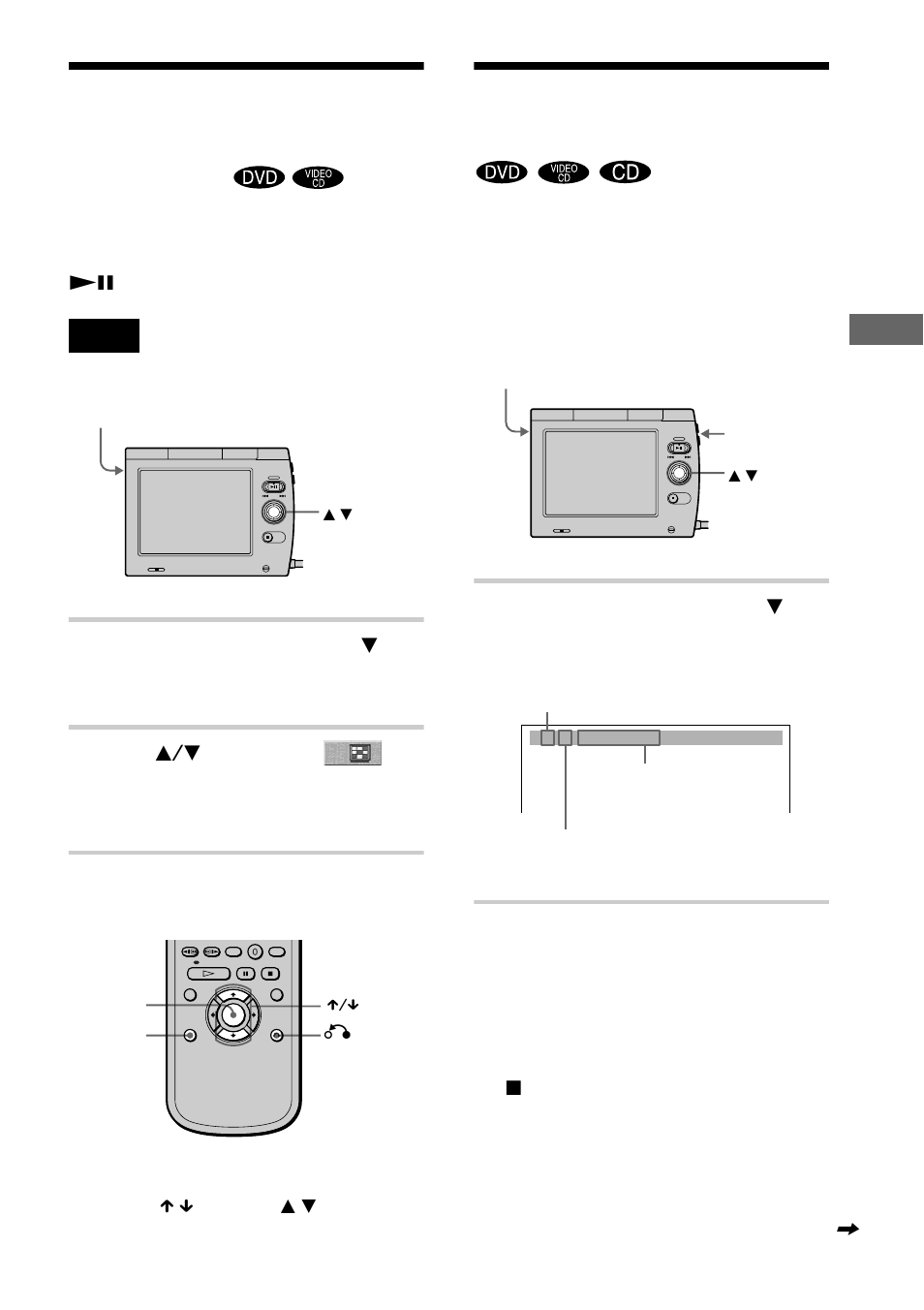 Dividing a scene into 9 sections (strobe playback), Checking the playing time and remaining time | Sony D-VM1 User Manual | Page 39 / 80