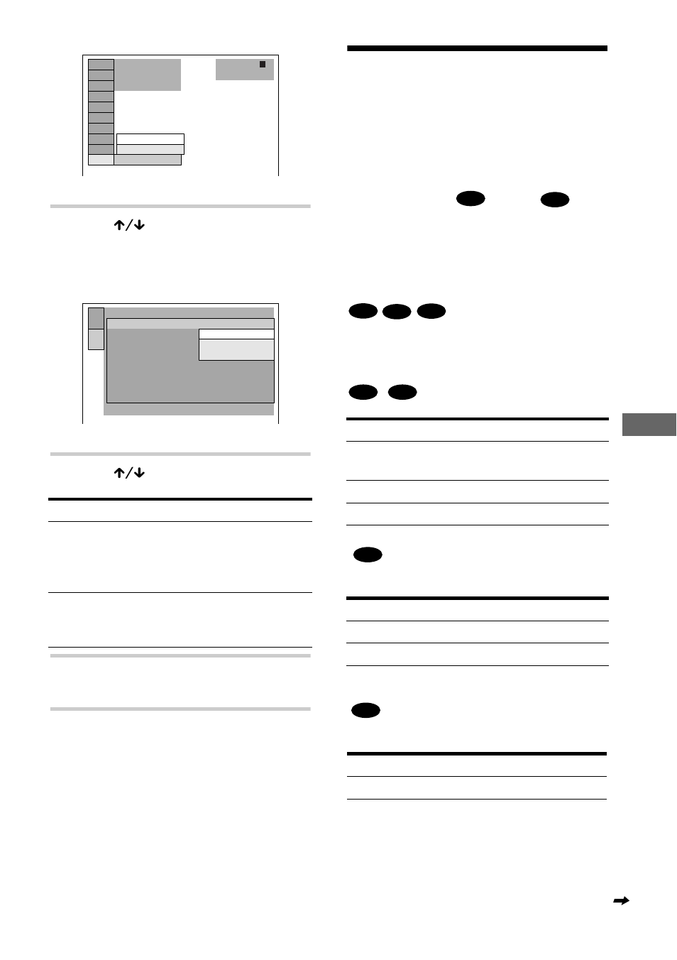 Step 6: settings for the digital output signal, Us ing w it h othe r compon e n ts, Press x/x to select “quick,” then press enter | Press x/x to select the item, Press enter | Sony D-VM1 User Manual | Page 61 / 80