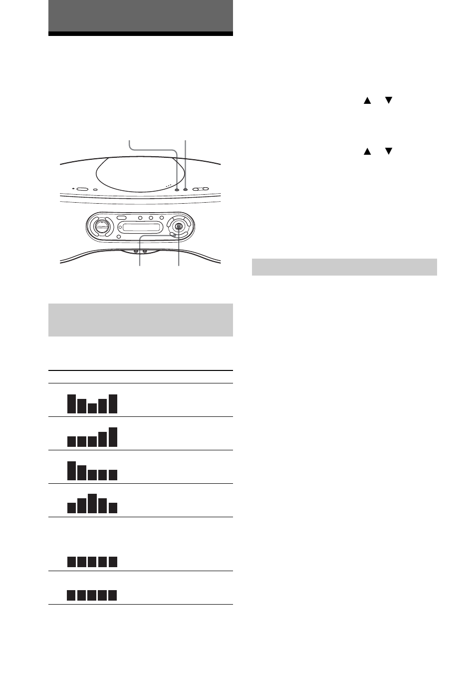 The audio emphasis, Selecting the audio emphasis, Reinforcing the bass sound | Selecting the sound characteristic | Sony ZS-SN10L User Manual | Page 24 / 68