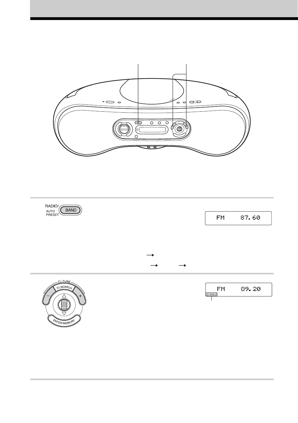 Recepción de la radio | Sony ZS-SN10L User Manual | Page 44 / 68