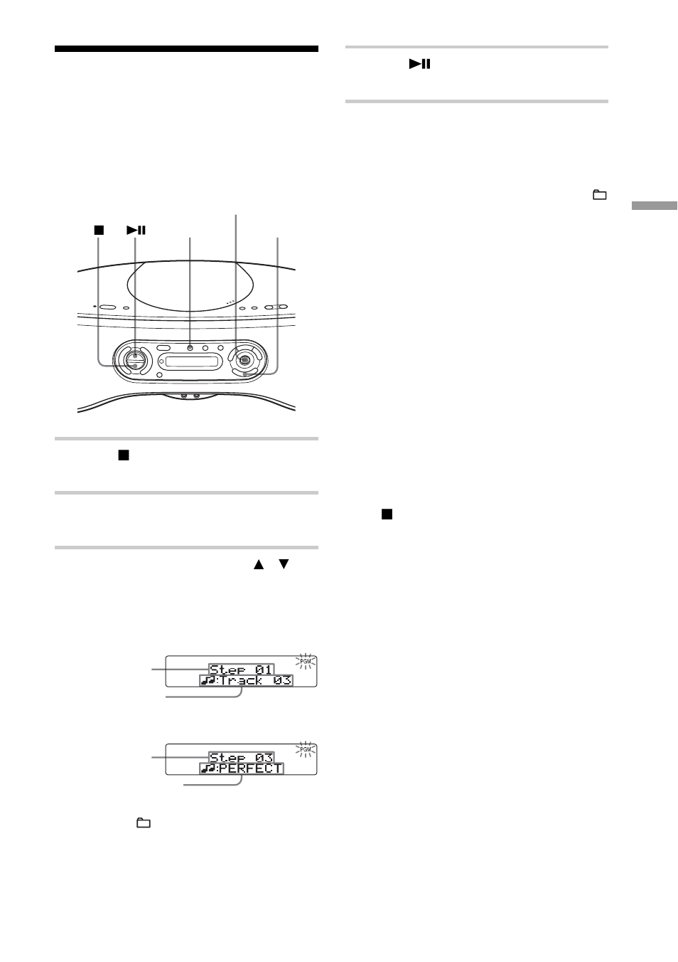 Creación de su propio programa, Reproducción programada) | Sony ZS-SN10L User Manual | Page 53 / 68