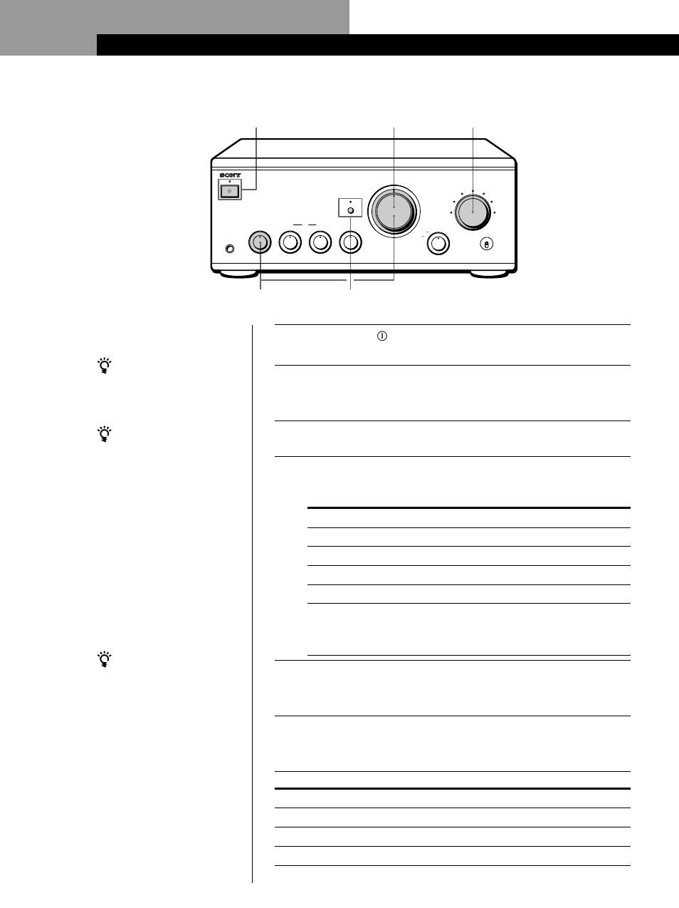 Opérations de base, Ecoute d’une source musicale, Opérations de base 6 | Voir pages 4 et 5 pour les raccordements, Pour écouter au casque, Pour écouter directement le signal d’entrée, Remarque, Pour obtenir un son de meilleure qualité, Pour écouter réglez input selector sur, Pour appuyez sur ou tournez | Sony TA-FA777ES User Manual | Page 14 / 35