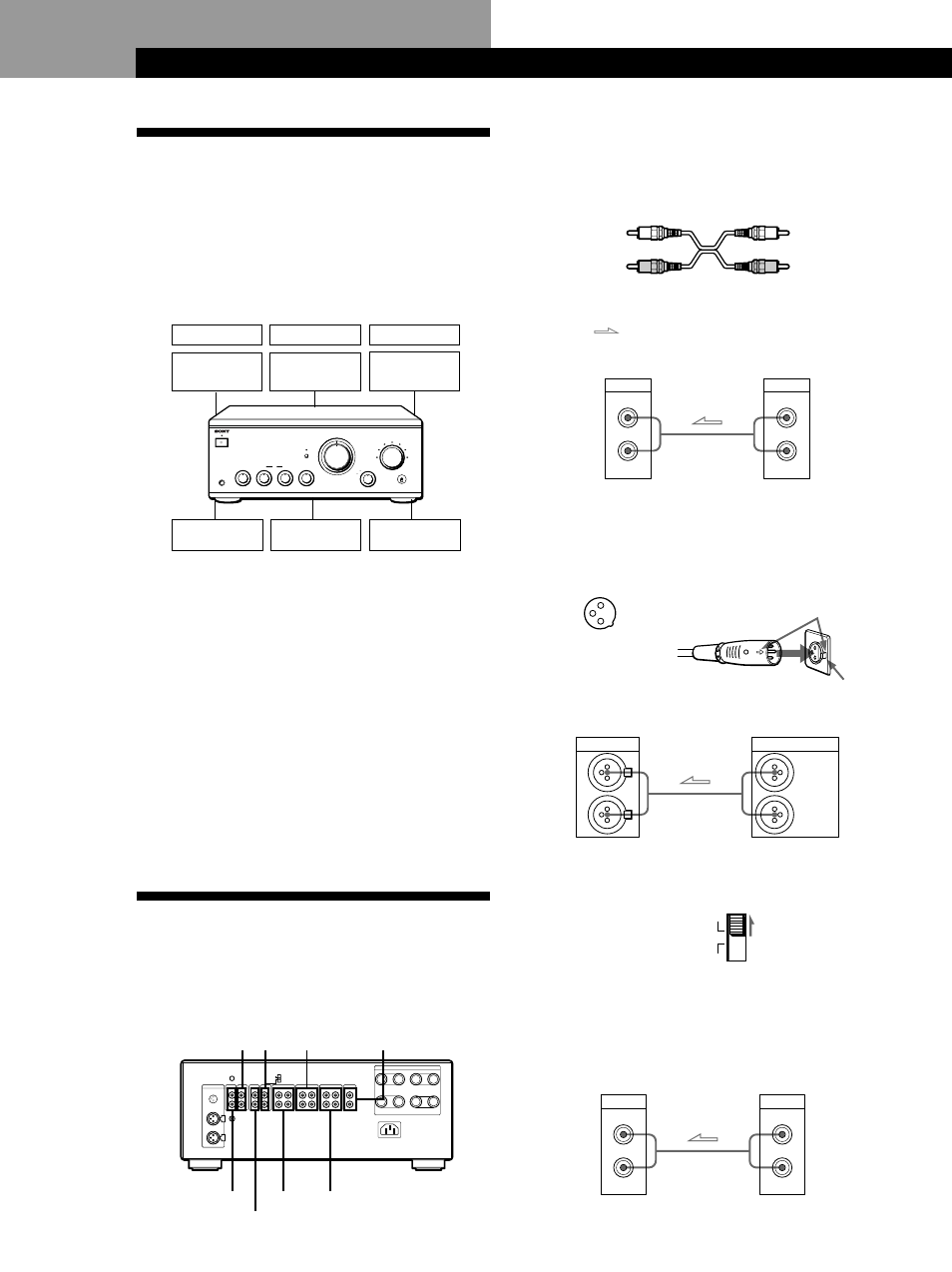 Getting started, Hookup overview, Audio component hookups | Getting started 4, Before you get started, Overview, Hookups | Sony TA-FA777ES User Manual | Page 4 / 35