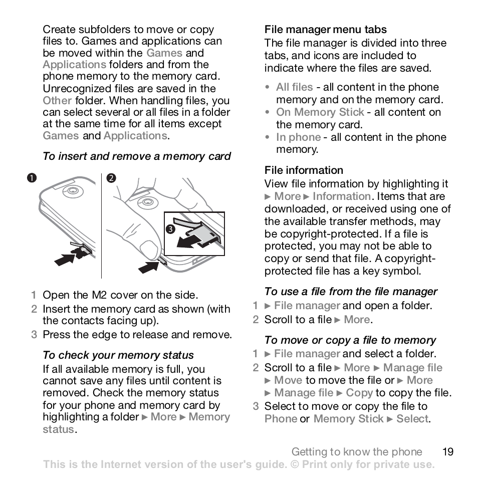 Sony Z610i User Manual | Page 19 / 96