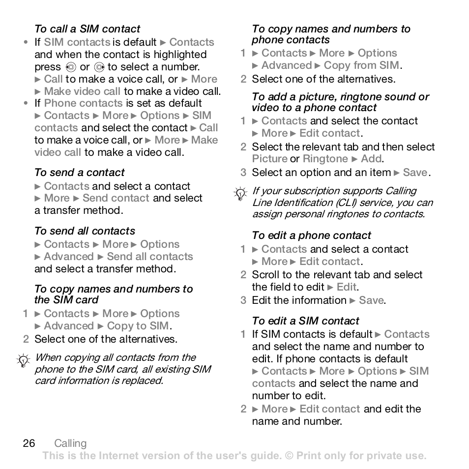 Sony Z610i User Manual | Page 26 / 96