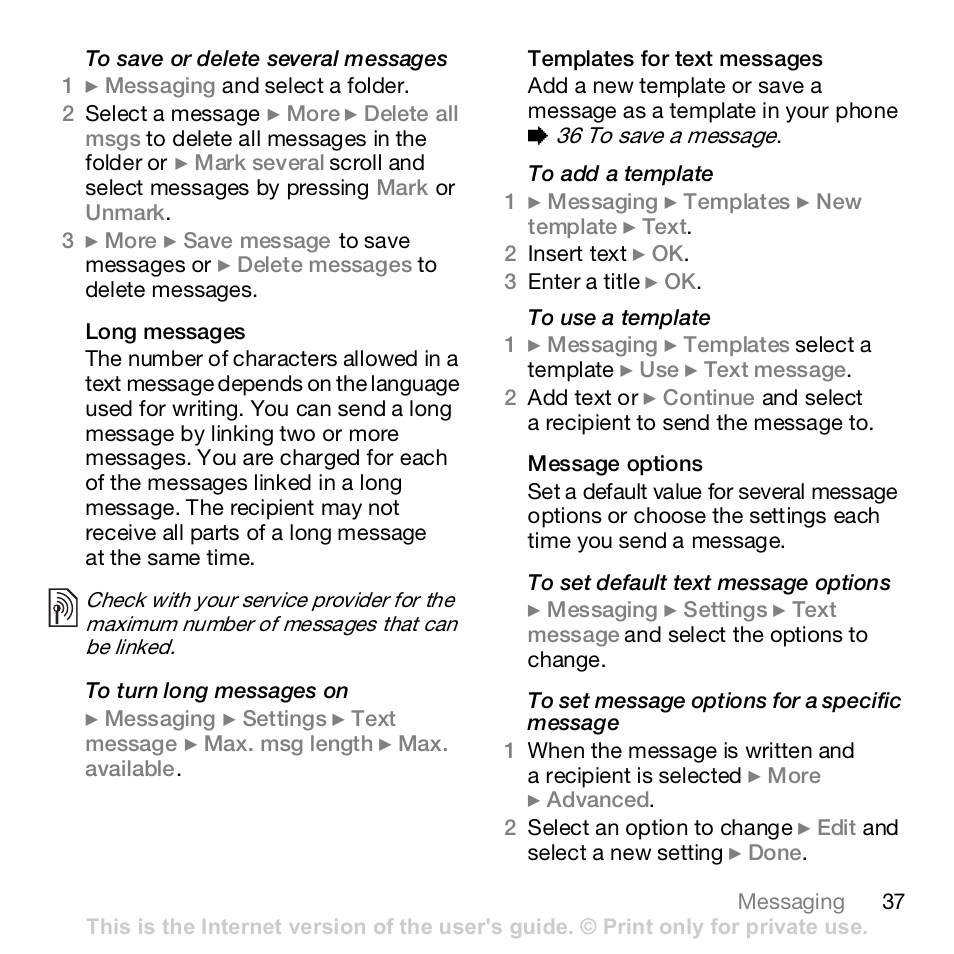 Sony Z610i User Manual | Page 37 / 96