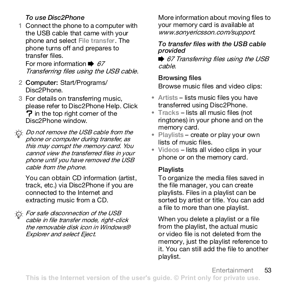 Sony Z610i User Manual | Page 53 / 96