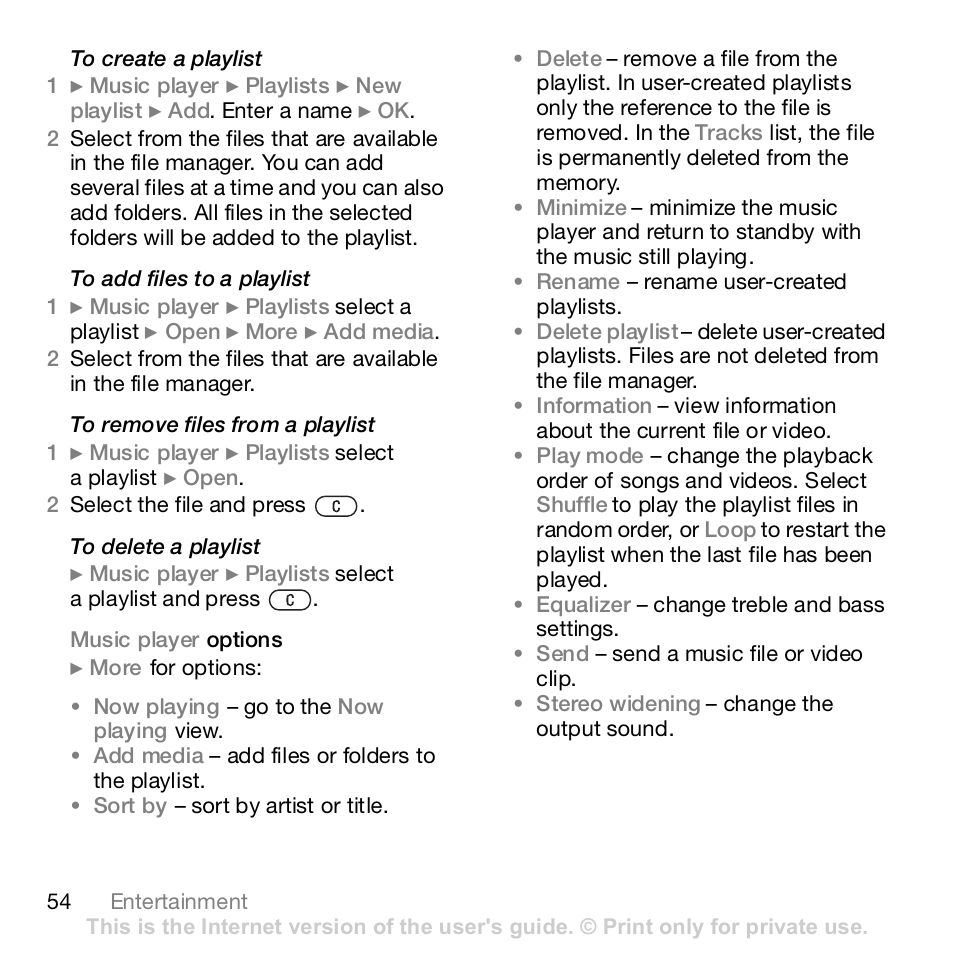 Sony Z610i User Manual | Page 54 / 96