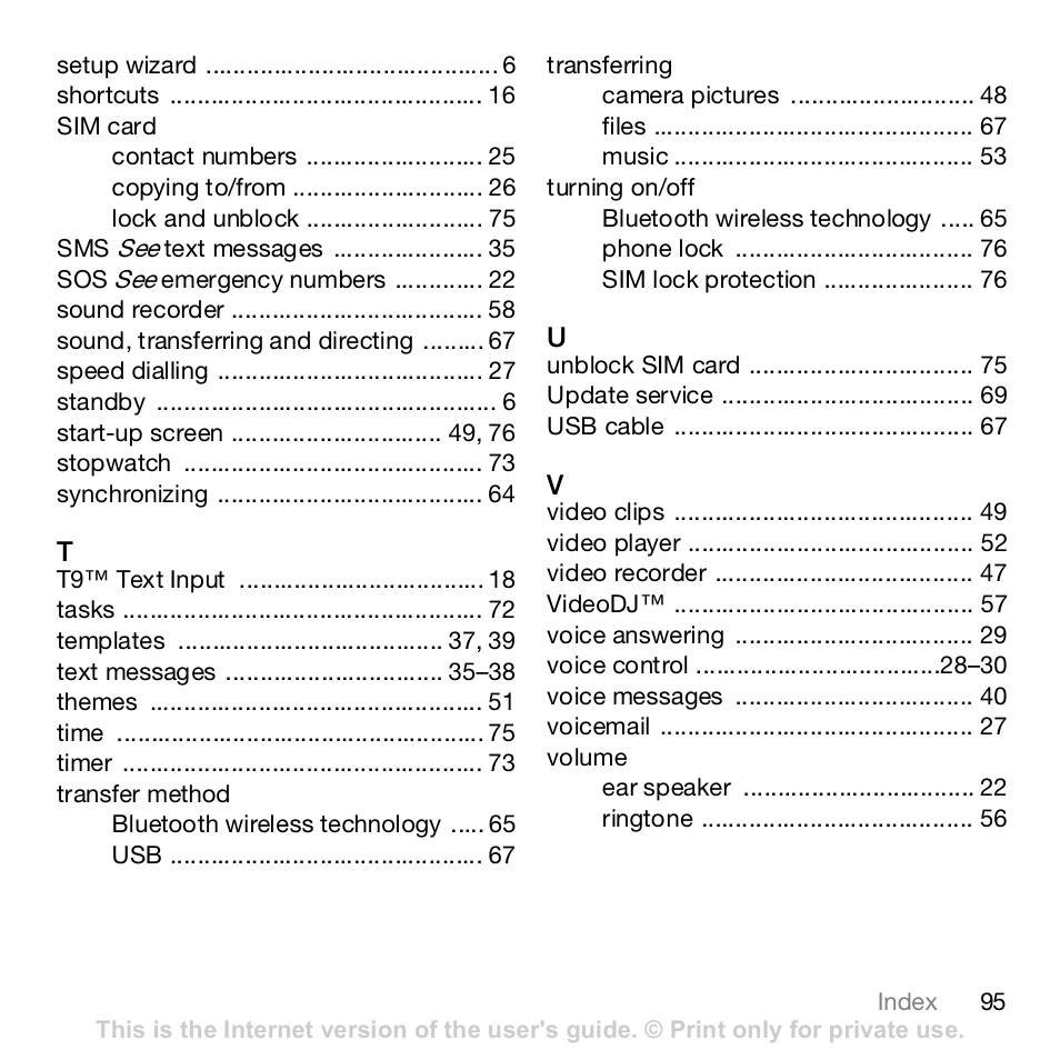 Sony Z610i User Manual | Page 95 / 96