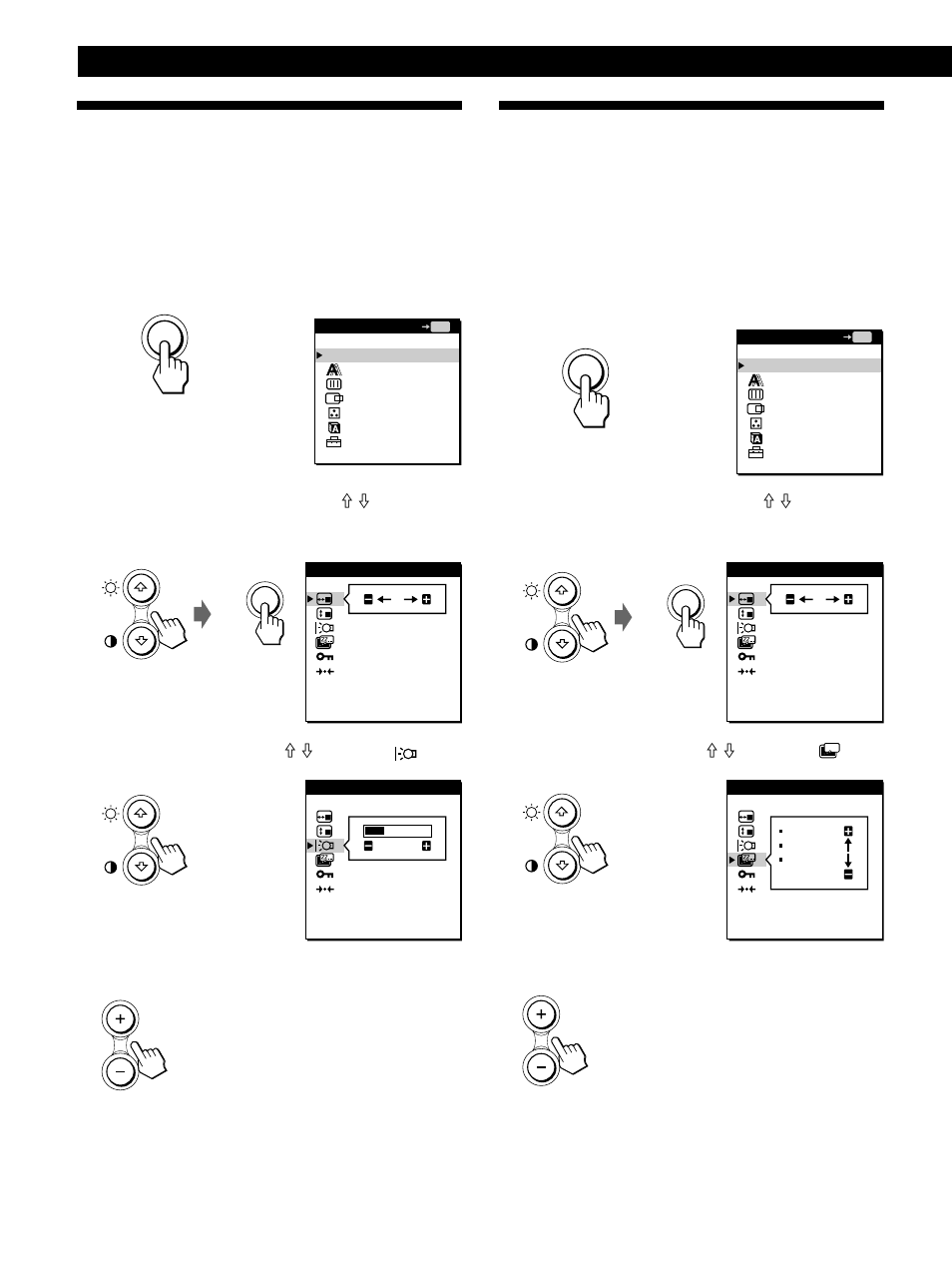 Einstellen der hintergrundbeleuchtung, Einstellen des monitors | Sony CPD-M151 User Manual | Page 56 / 104