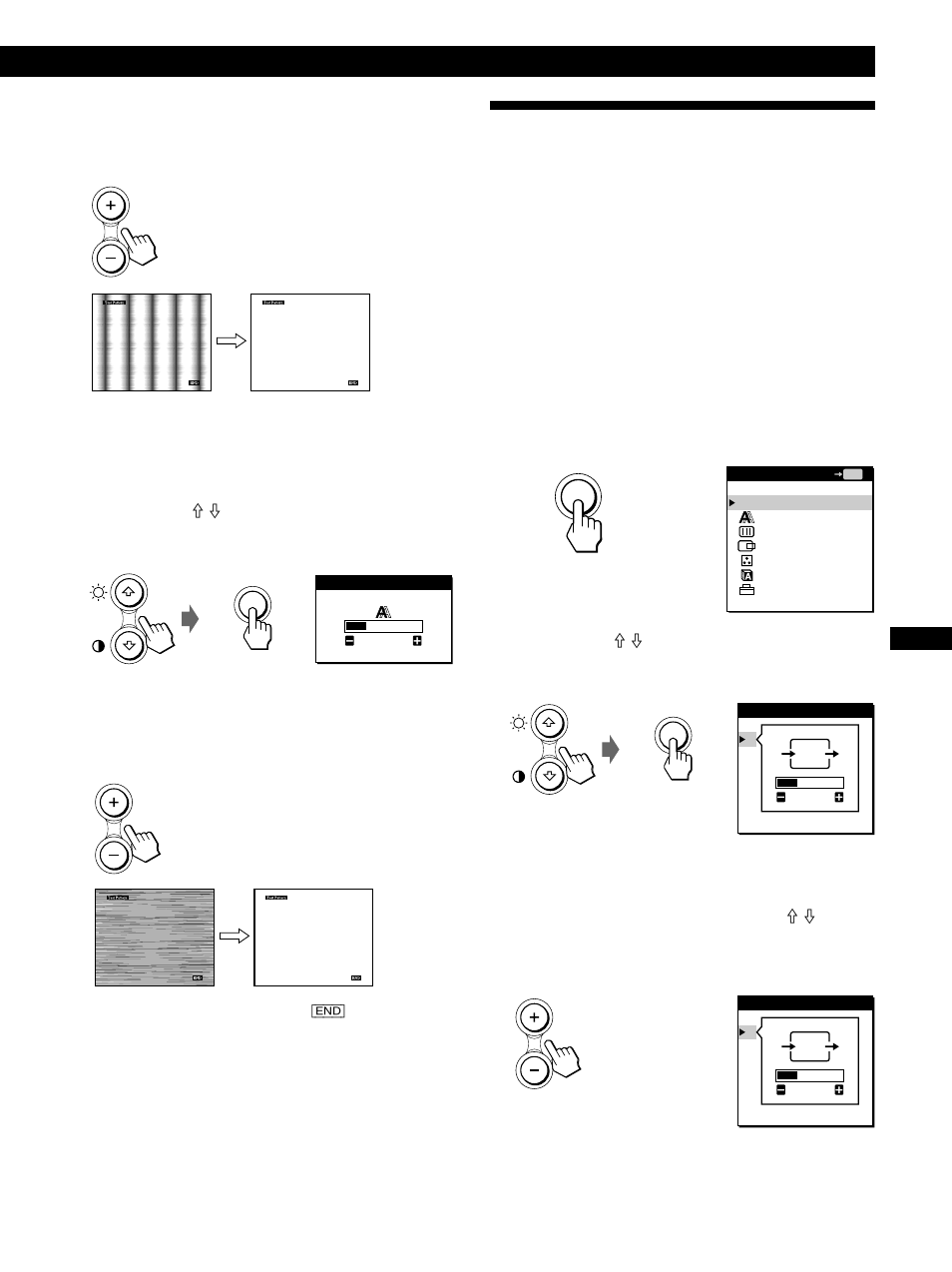 Regolazione della posizione dell’immagine, Personalizzazione del monitor 6 | Sony CPD-M151 User Manual | Page 93 / 104