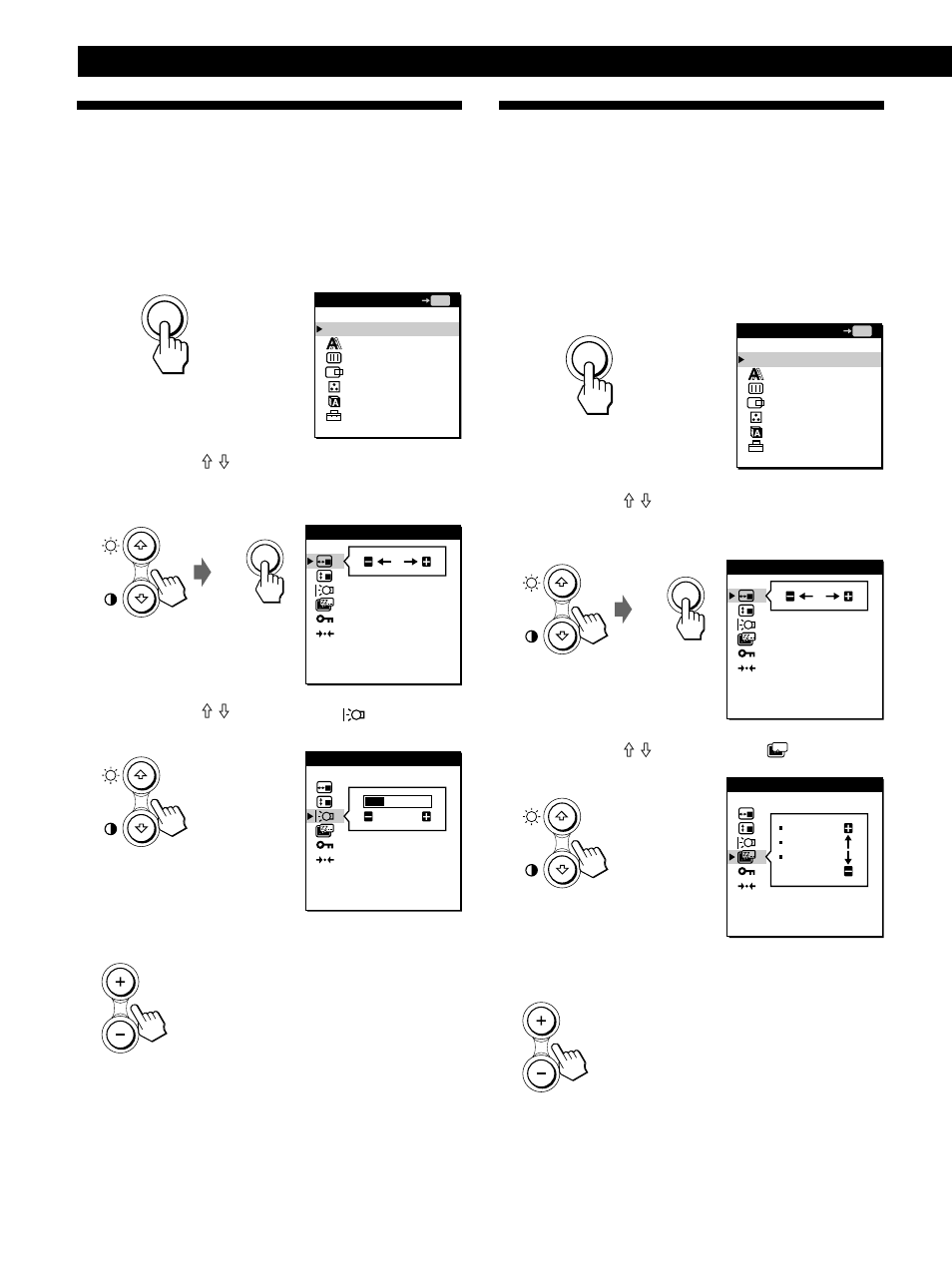 Regolazione della retroilluminazione, Personalizzazione del monitor | Sony CPD-M151 User Manual | Page 96 / 104