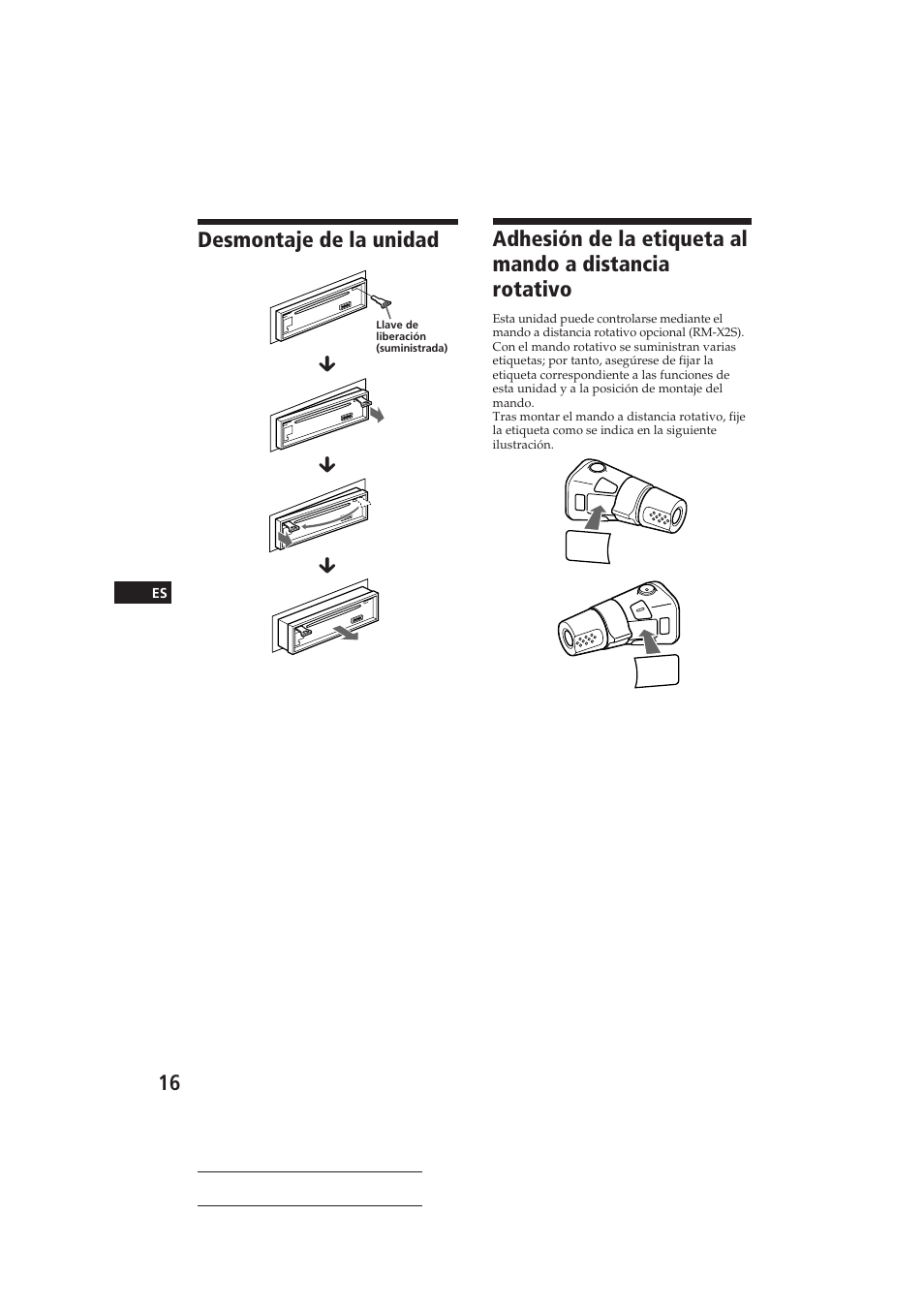 Desmontaje de la unidad | Sony CDX-C410 User Manual | Page 36 / 43