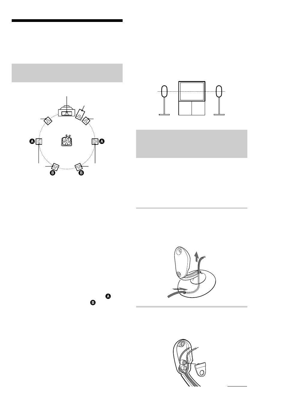 Instalación de los altavoces, Ubicación de cada altavoz | Sony SA-VE812ED User Manual | Page 19 / 28