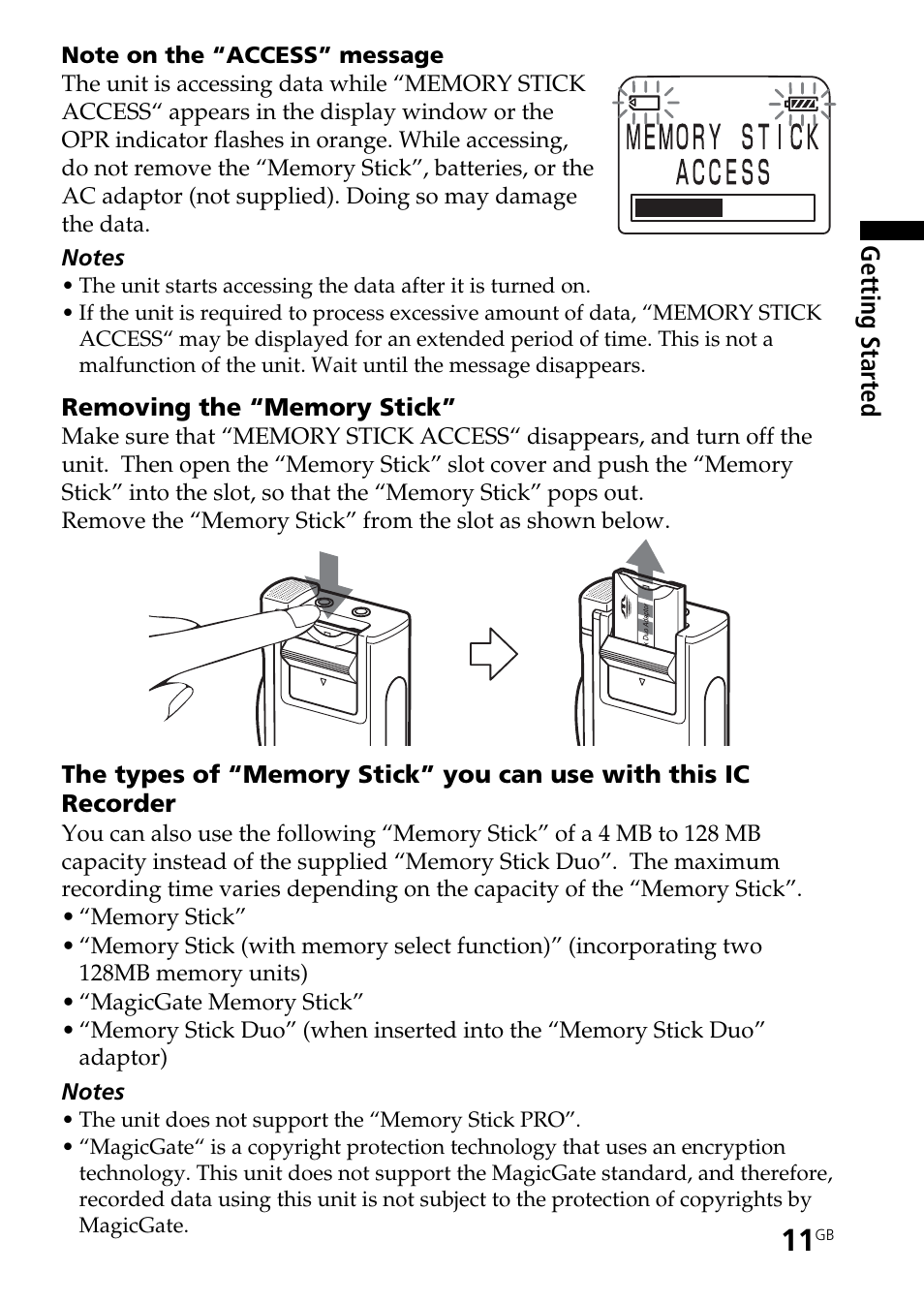 Sony ICD-BM1AVTP User Manual | Page 11 / 80