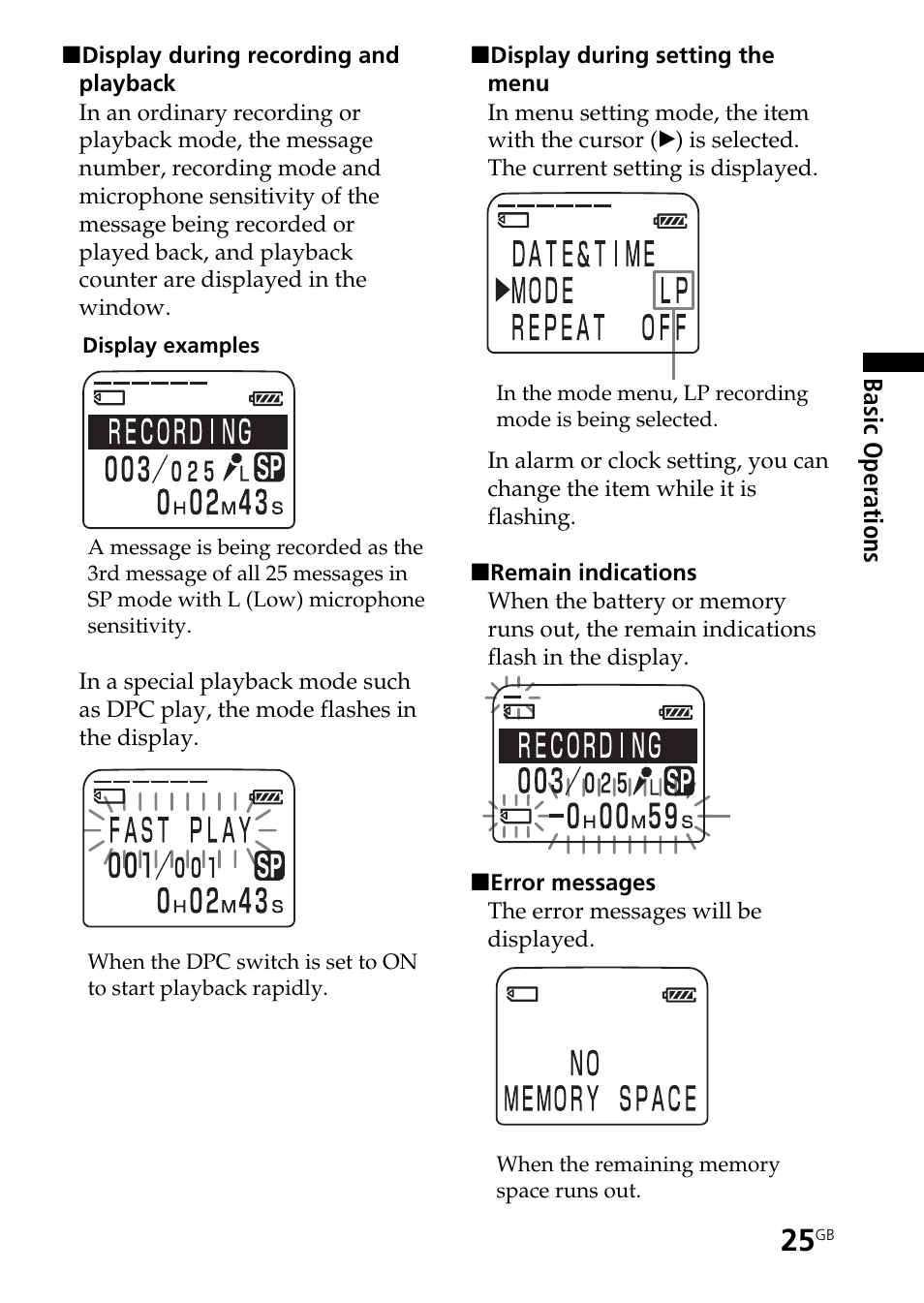 Sony ICD-BM1AVTP User Manual | Page 25 / 80