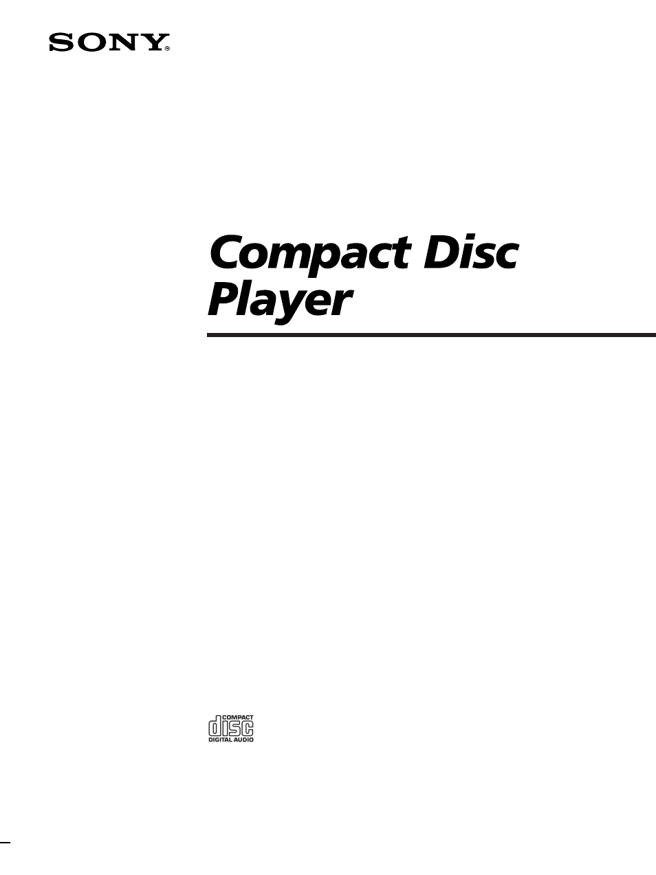 Sony CDP-CX571 User Manual | 20 pages