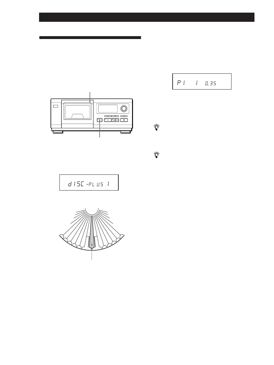 D sc 1 1, P1 1, Playing cds | P l u s | Sony CDP-CX571 User Manual | Page 15 / 20