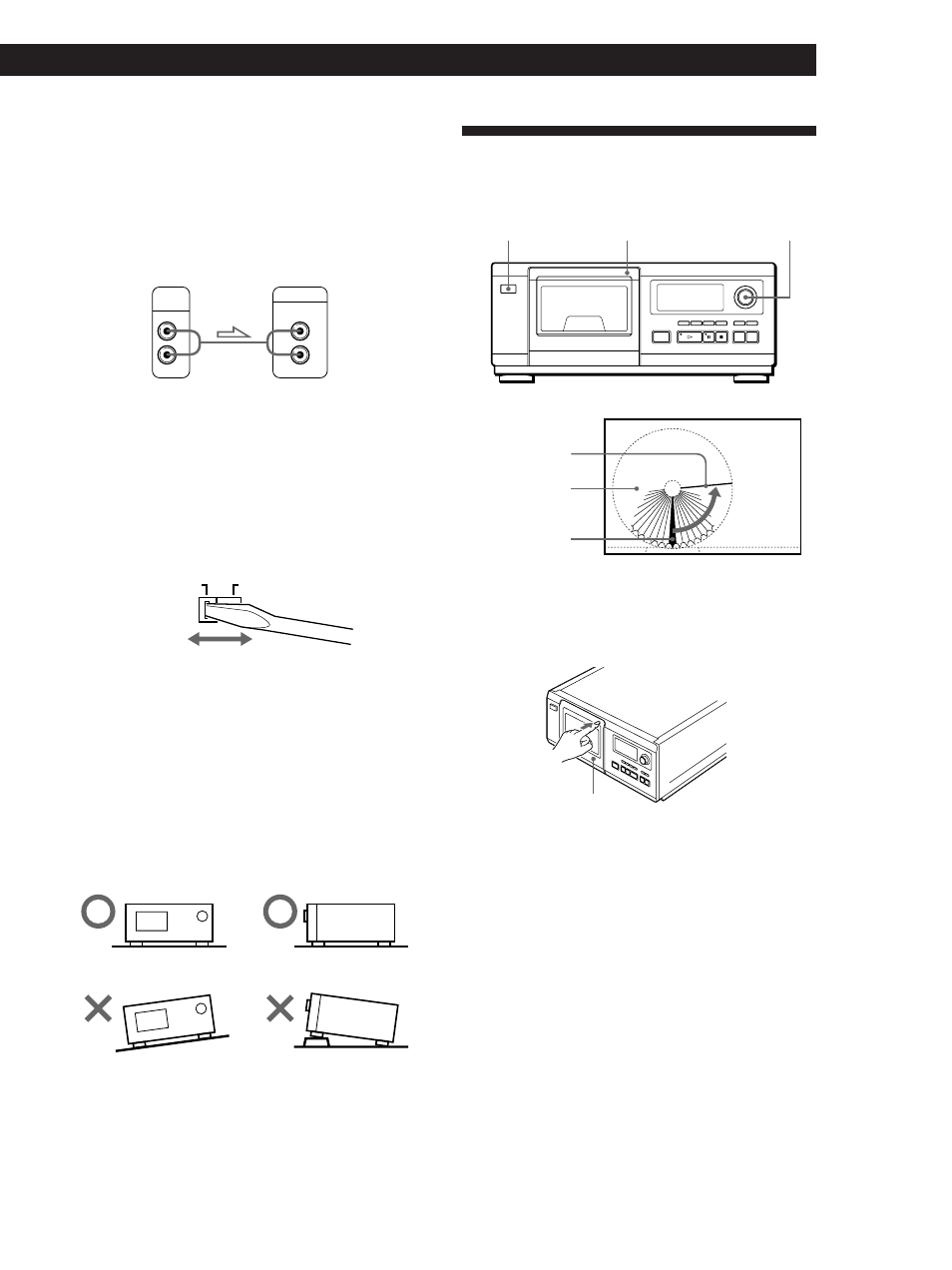 Inserting cds, Playing cds getting started, Getting started hookups | Connecting the ac power cord | Sony CDP-CX571 User Manual | Page 6 / 20