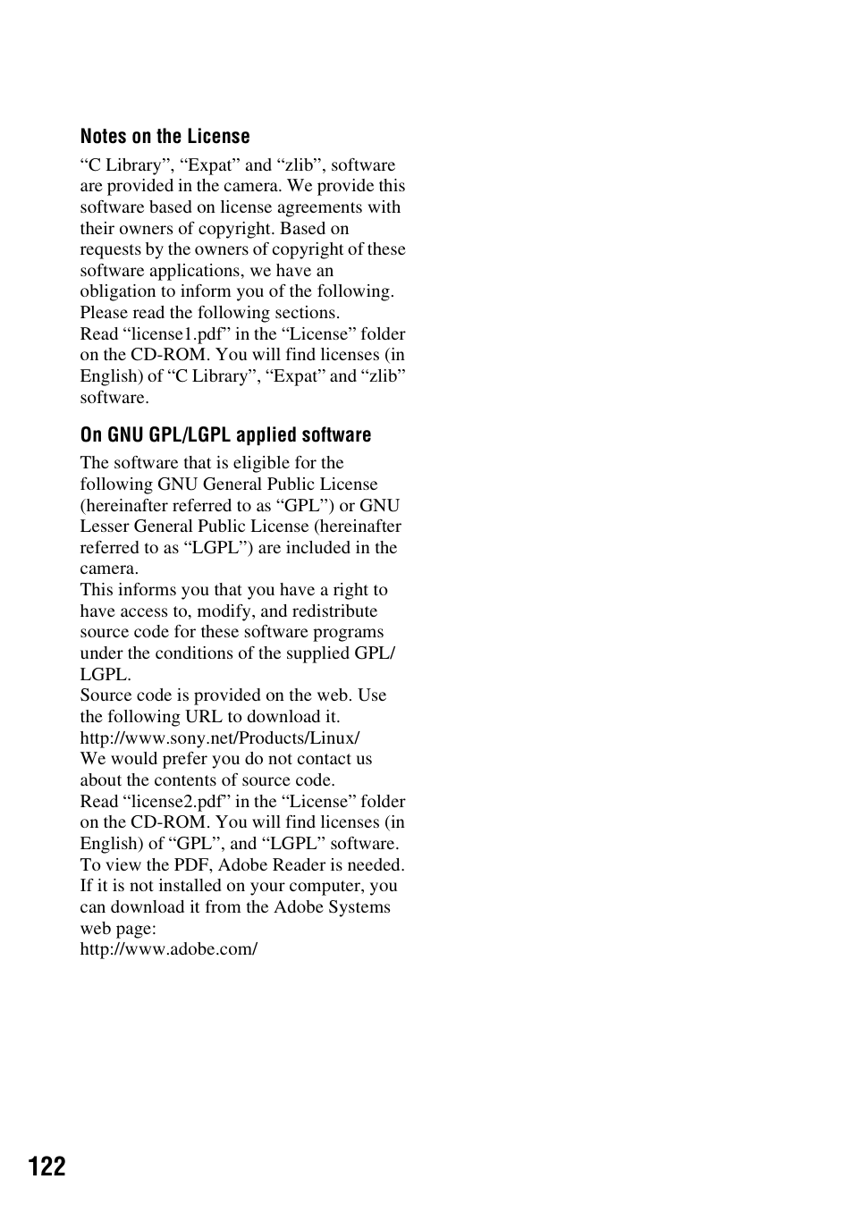 Sony Cyber-shot DSC-H10 User Manual | Page 122 / 123