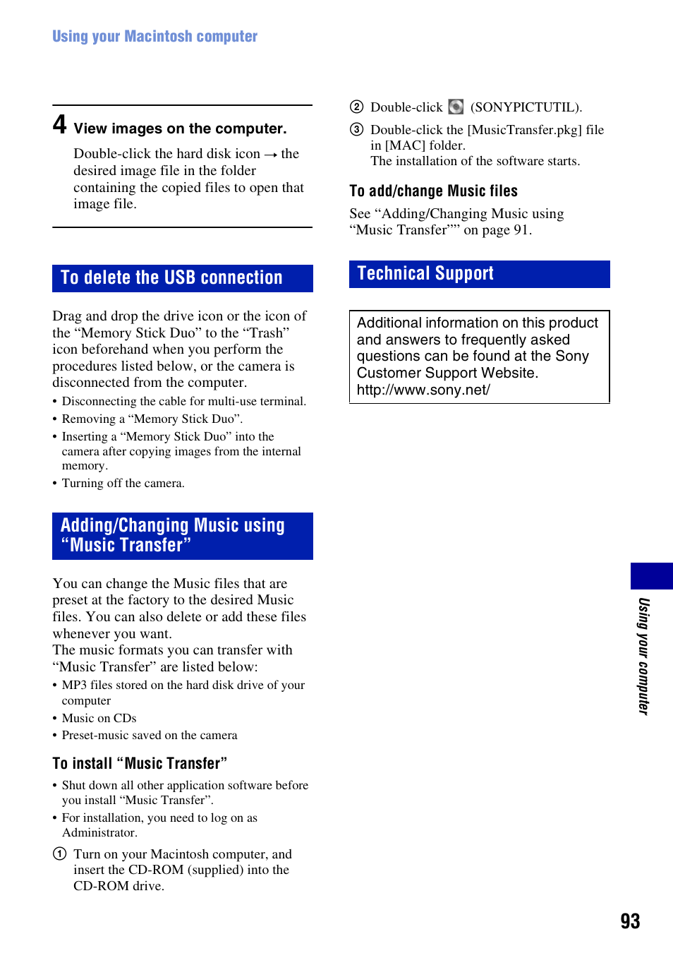 Sony Cyber-shot DSC-H10 User Manual | Page 93 / 123