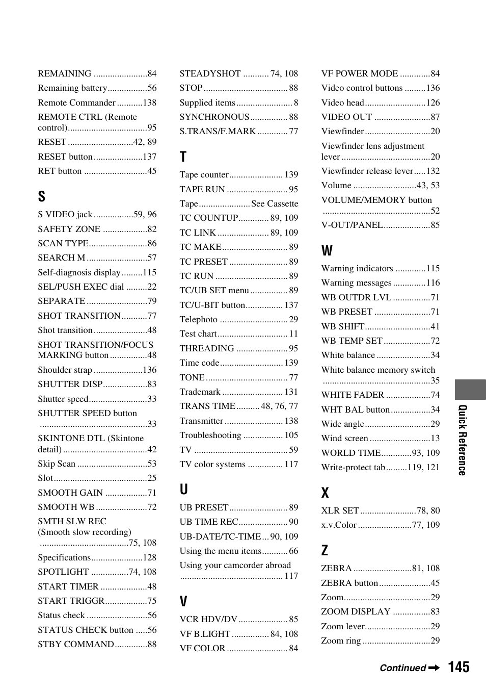 Sony HVR-Z7E User Manual | Page 145 / 146