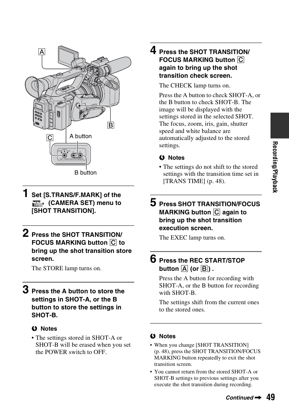 Sony HVR-Z7E User Manual | Page 49 / 146