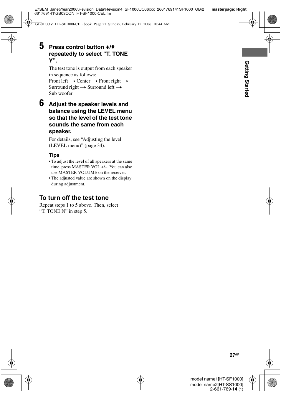 Sony HT-SS1000 User Manual | Page 27 / 60