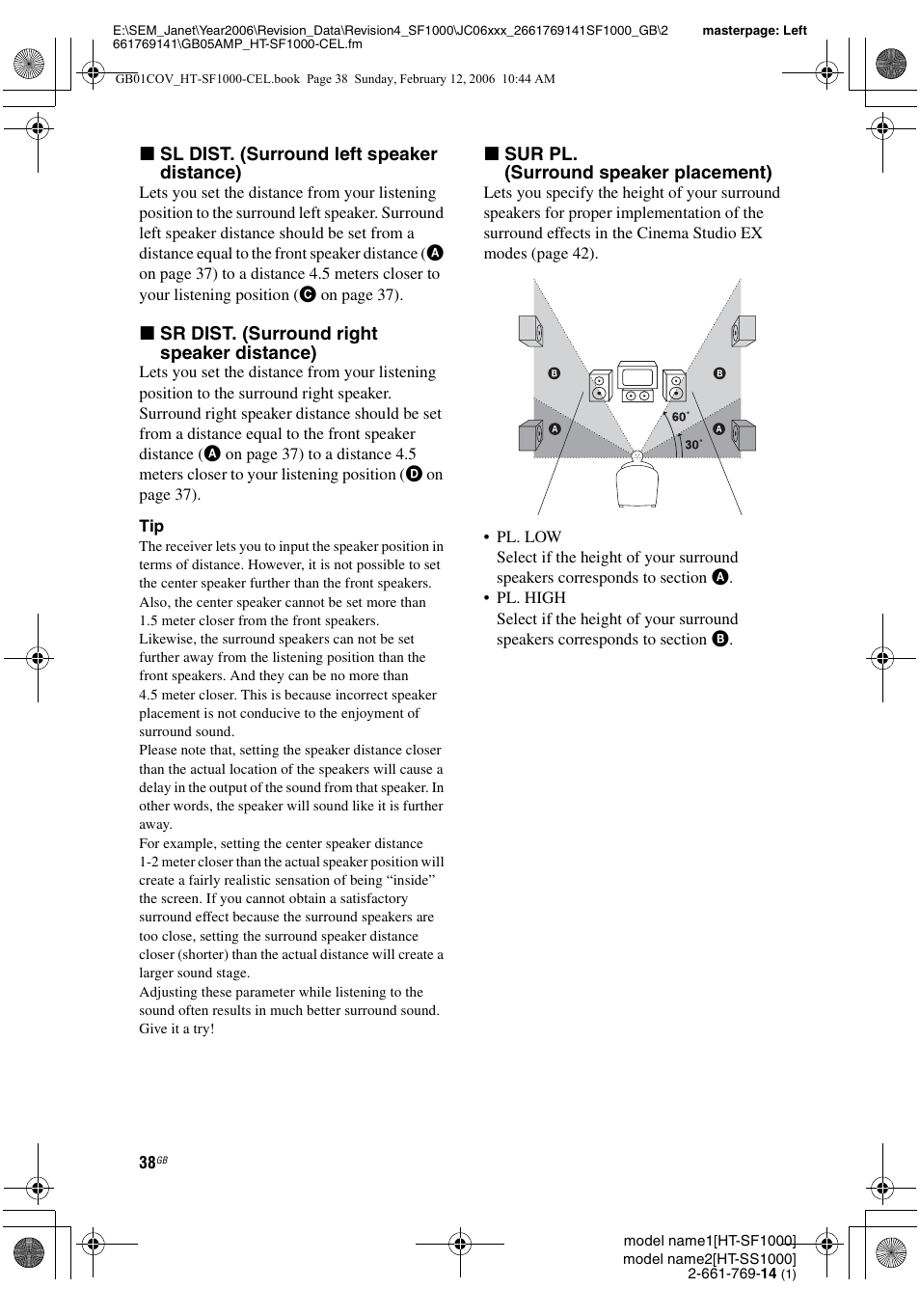 Sony HT-SS1000 User Manual | Page 38 / 60