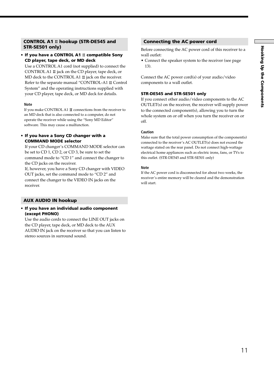 Sony STR-DE545 User Manual | Page 11 / 55