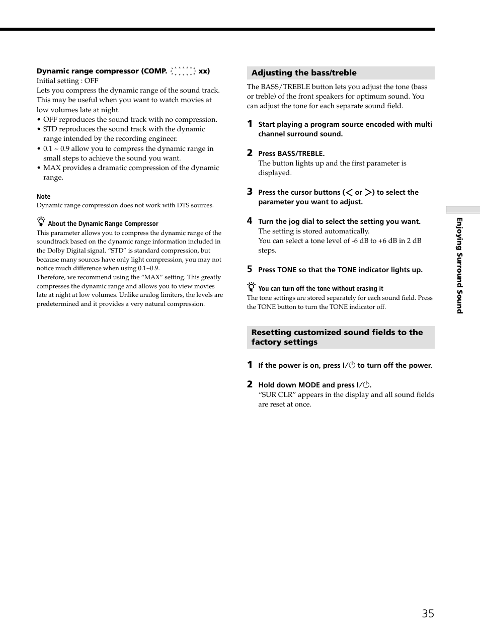 Sony STR-DE545 User Manual | Page 35 / 55