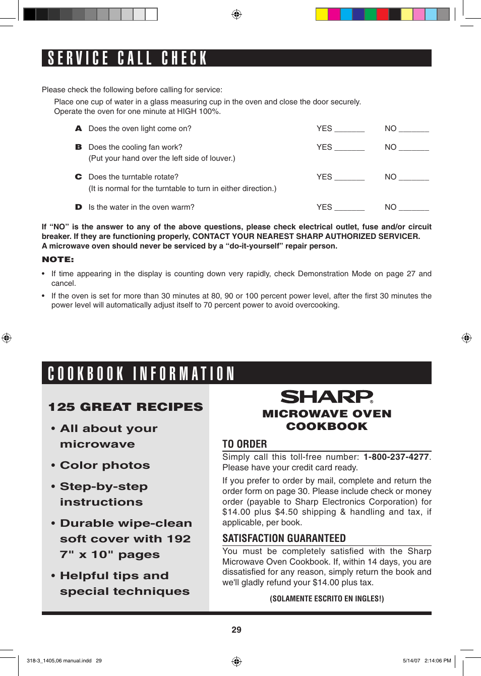 125 great recipes | Sony CAROUSEL R-1405 User Manual | Page 29 / 32