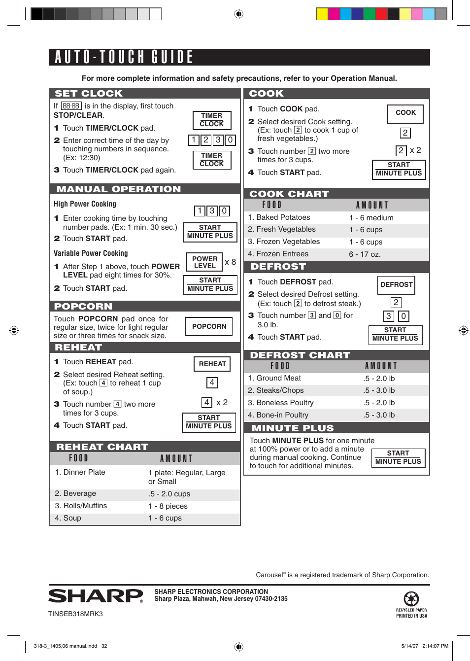 Sony CAROUSEL R-1405 User Manual | Page 32 / 32