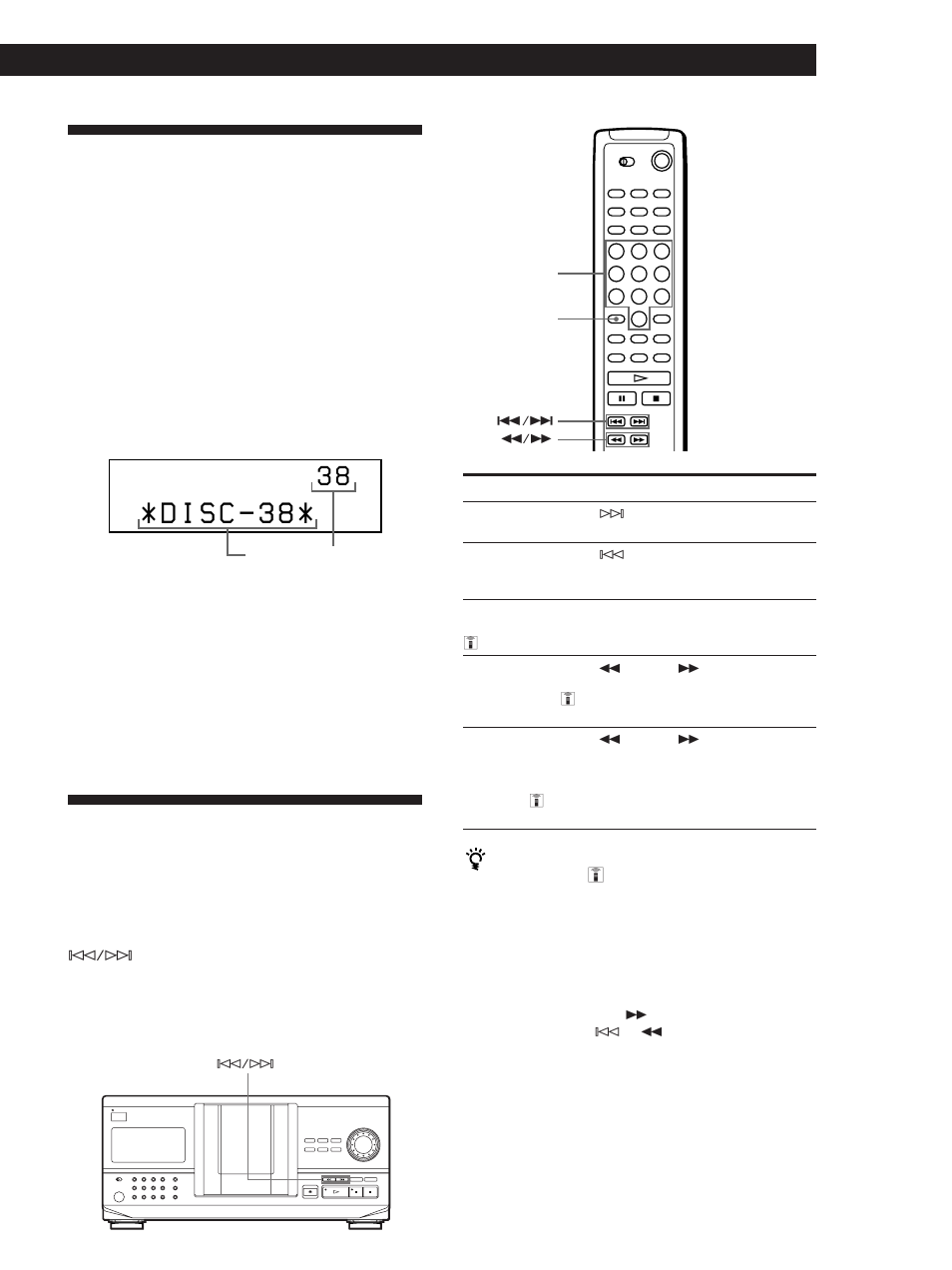 Spécification du prochain disque sélectionné | Sony CDP-CX220 User Manual | Page 47 / 96