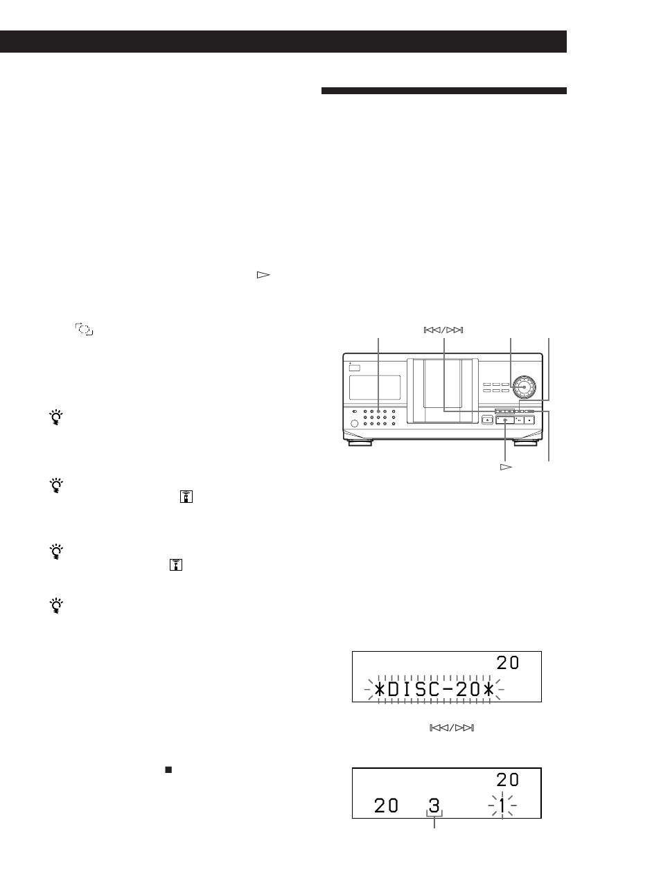 Création d’un programme sur le lecteur 1 | Sony CDP-CX220 User Manual | Page 49 / 96