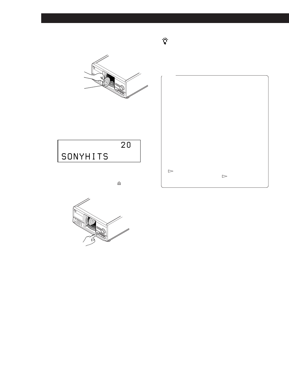 Procedimientos iniciales | Sony CDP-CX220 User Manual | Page 72 / 96