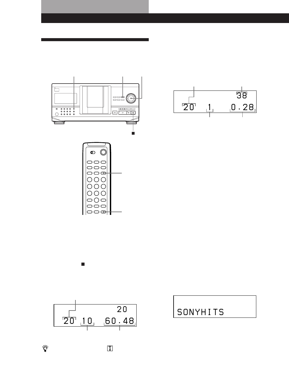 Uso del visor, Reproducción de discos compactos | Sony CDP-CX220 User Manual | Page 76 / 96